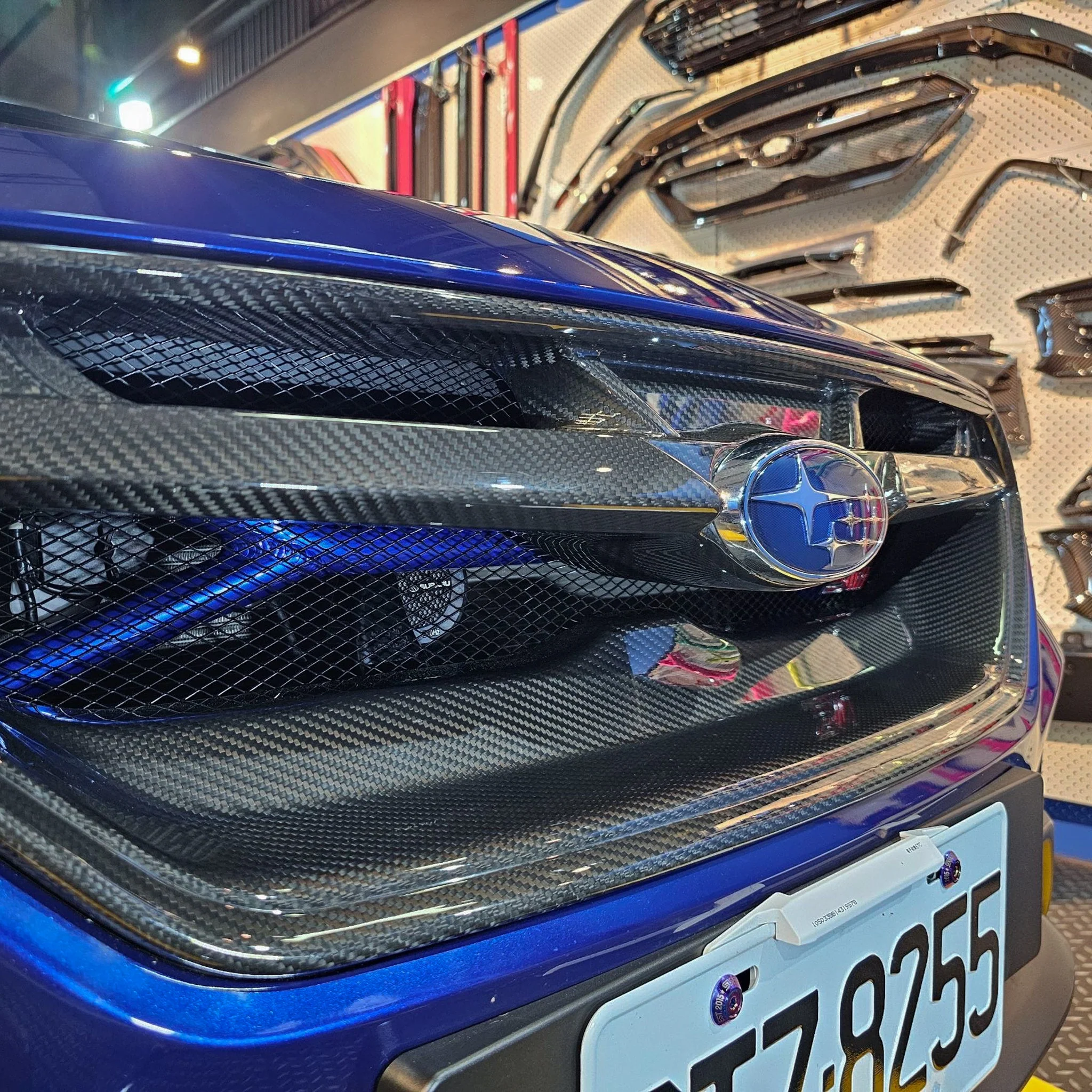 Axis Parts Front Bumper Mesh Grille For 2022+ Subaru WRX VB/VN [Dry Carbon Fibre] - Image 3