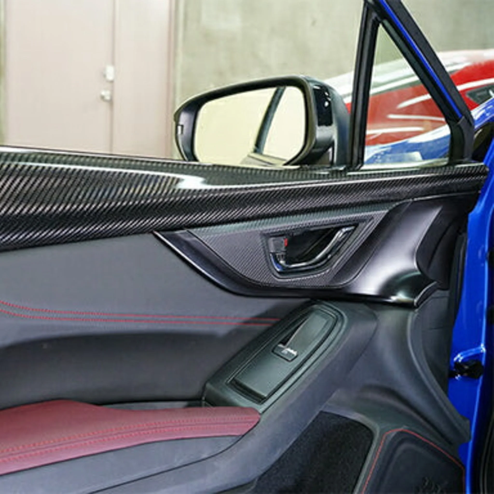 AXIS PARTS Front Inner Door Trim Covers (Left & Right) For 2022+ Subaru WRX VB/VN [Dry Carbon Fibre] - Image 3