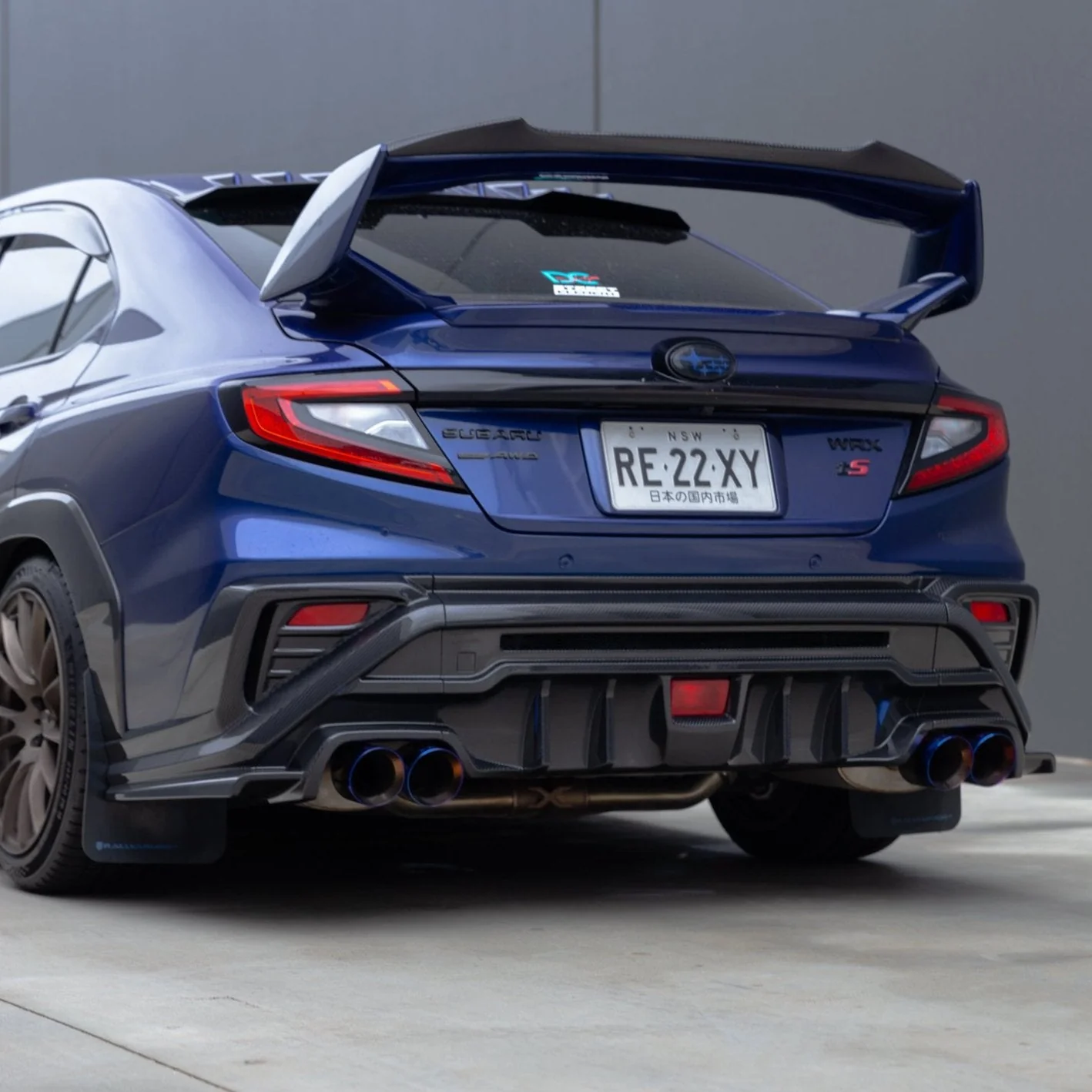 AXIS PARTS Rear Bumper Cover (3-Piece) For 2022+ Subaru WRX VB [Dry Carbon Fibre] - Image 4