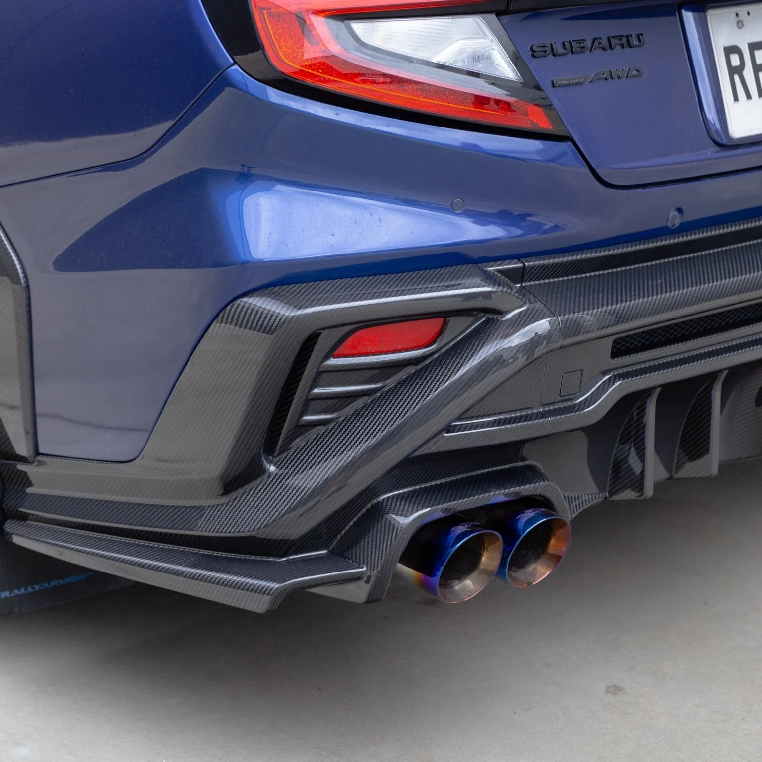 AXIS PARTS Rear Bumper Cover (3-Piece) For 2022+ Subaru WRX VB [Dry Carbon Fibre] - Image 7