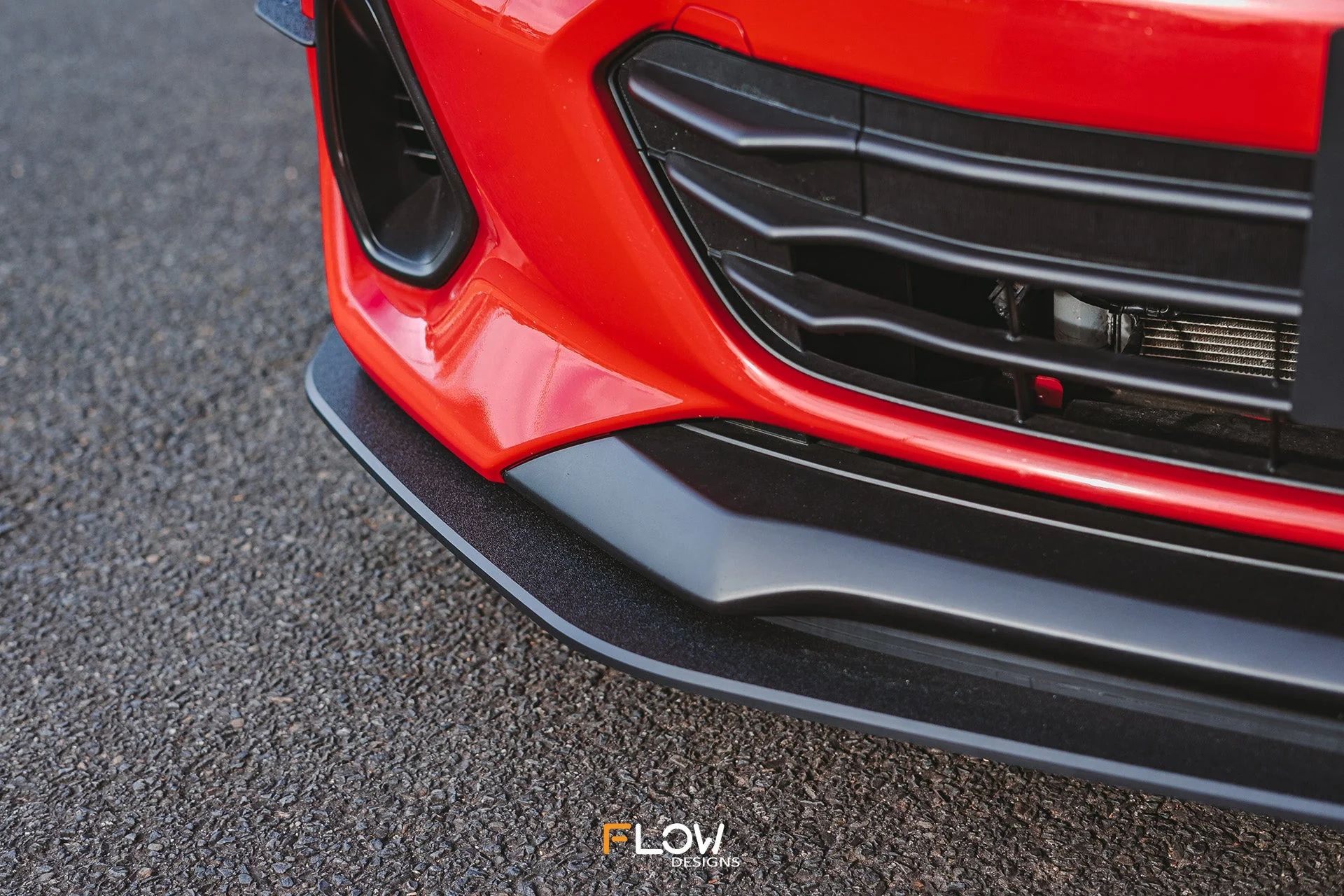 Flow Designs Front Lip Splitter for 2022+ Subaru BRZ ZD8 & Toyota GR86 ZN8 [Textured] - Image 2