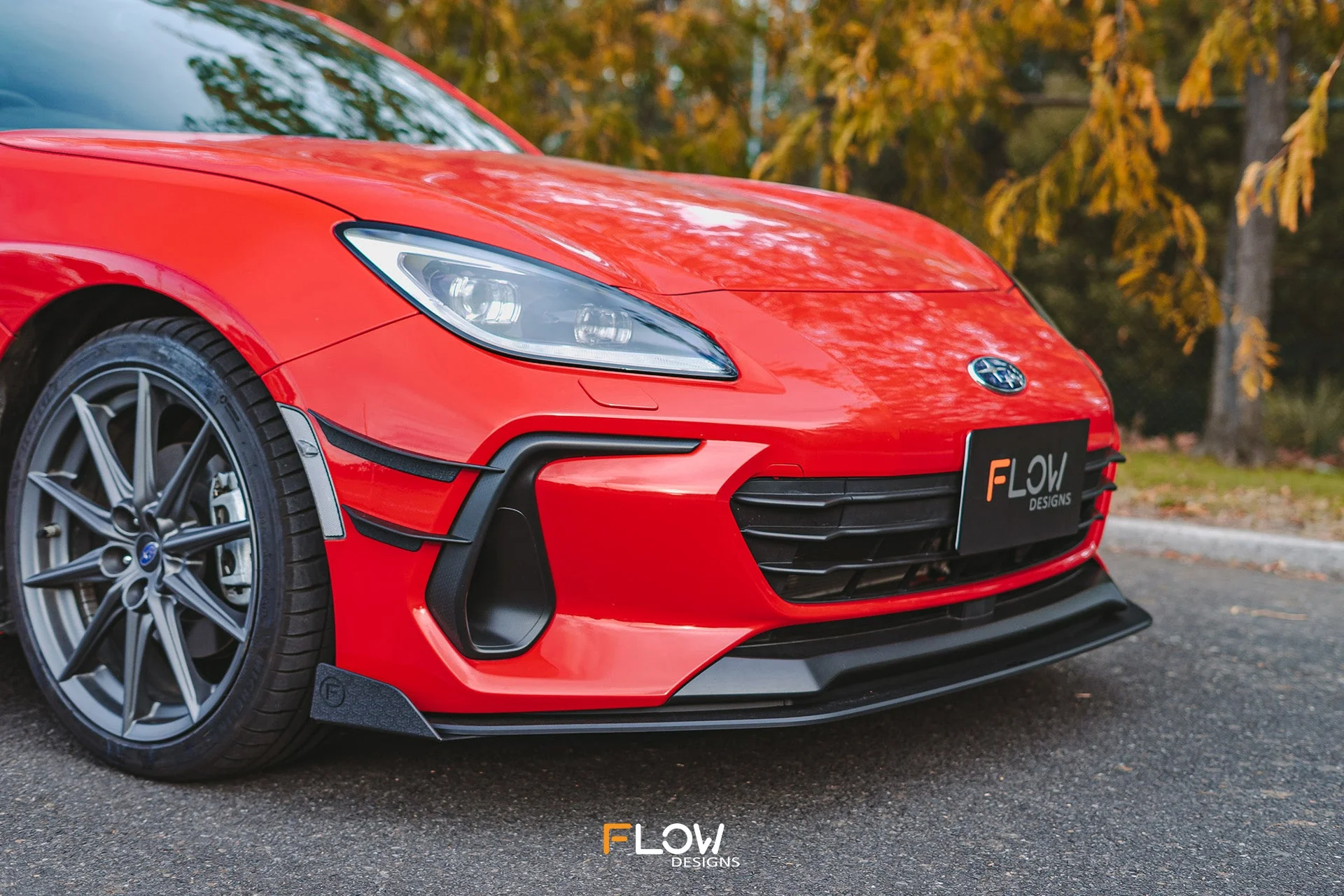 Flow Designs Front Lip Splitter for 2022+ Subaru BRZ ZD8 & Toyota GR86 ZN8 [Textured] - Image 4