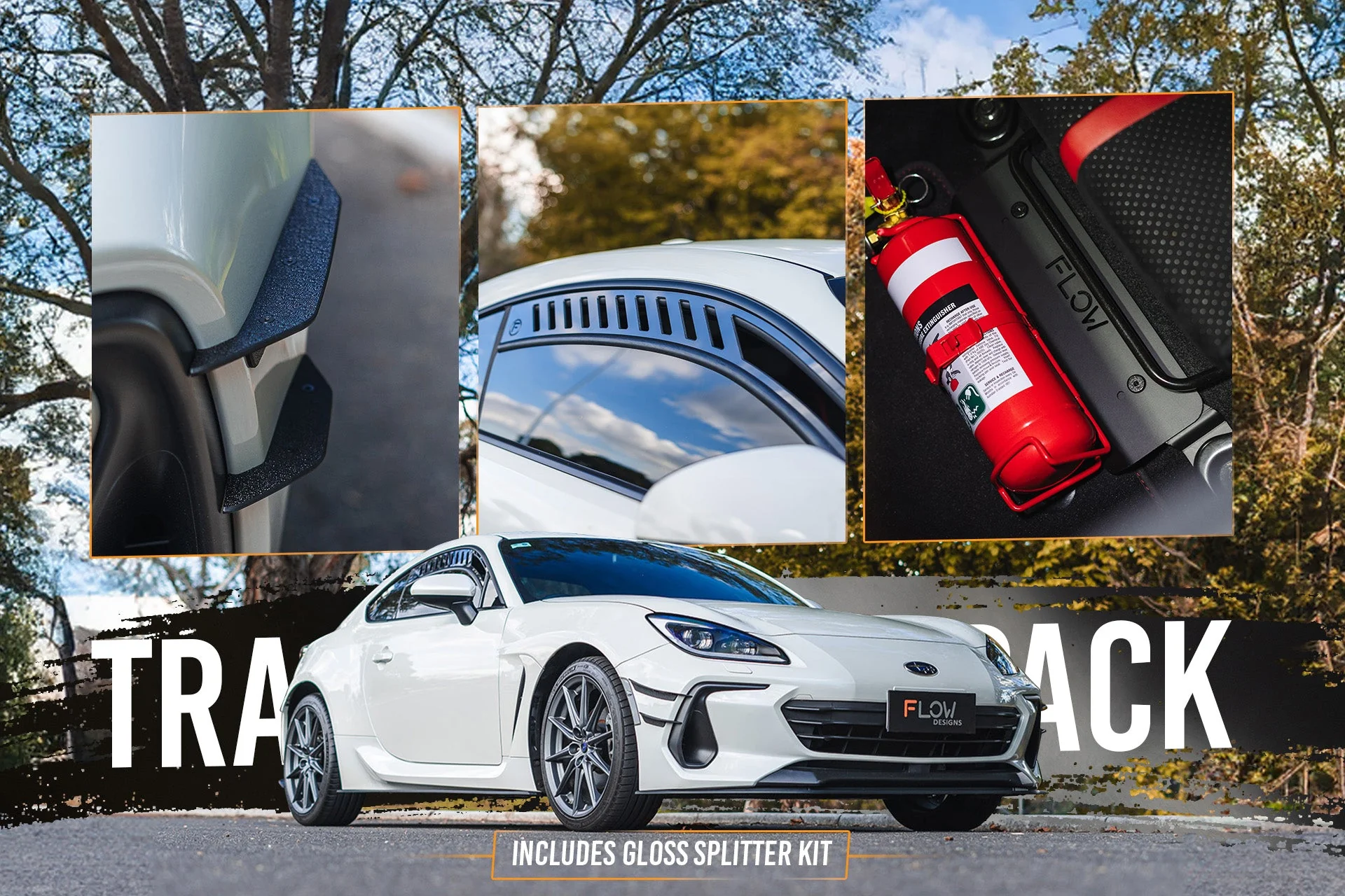 Flow Designs Subaru ZD8 BRZ 22+ & Toyota ZN8 GR86 22+ Full Lip Splitter Set [Gloss Black] - Image 10
