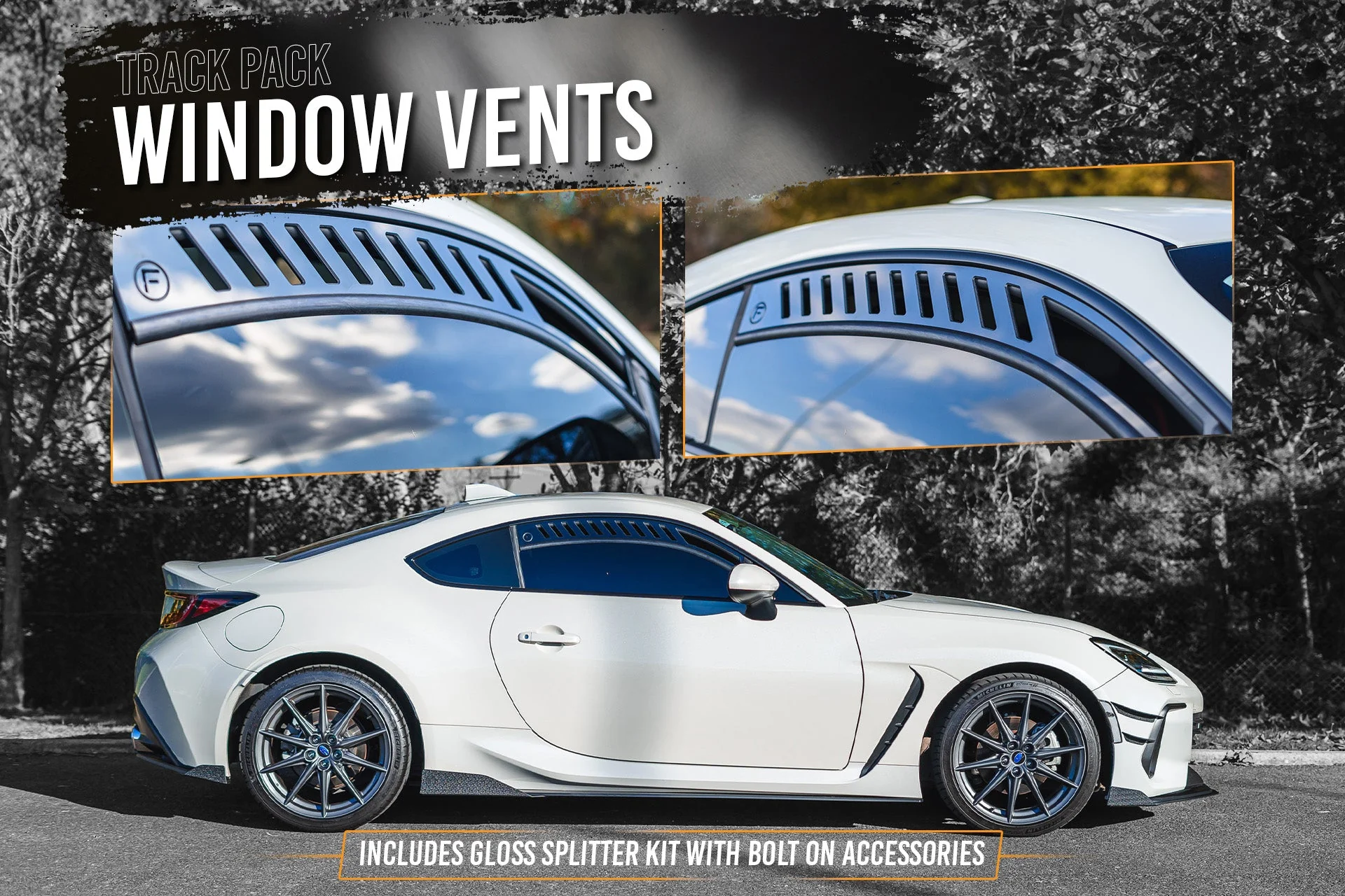 Flow Designs Subaru ZD8 BRZ 22+ & Toyota ZN8 GR86 22+ Full Lip Splitter Set [Gloss Black] - Image 11