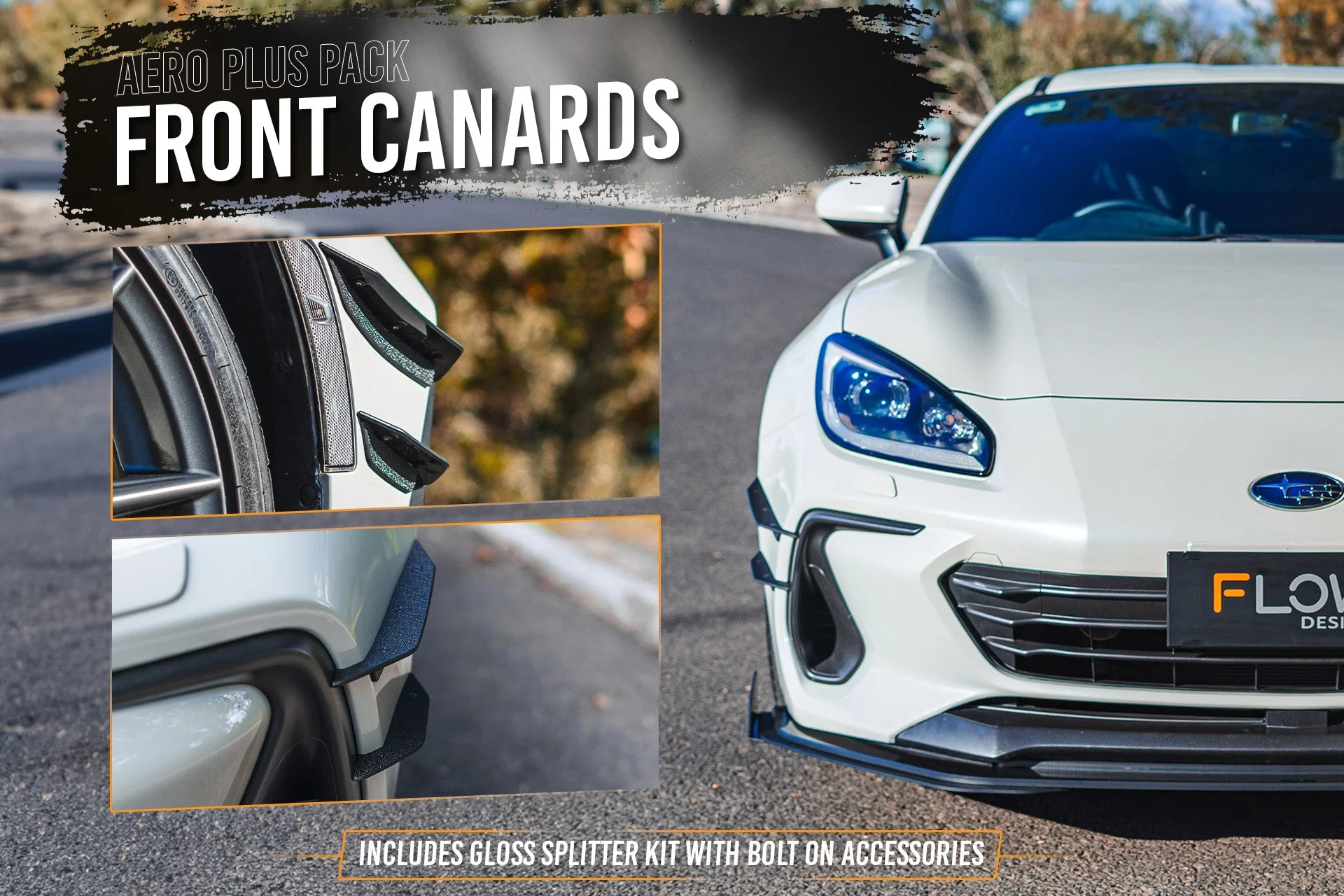 Flow Designs Subaru ZD8 BRZ 22+ & Toyota ZN8 GR86 22+ Full Lip Splitter Set [Gloss Black] - Image 14