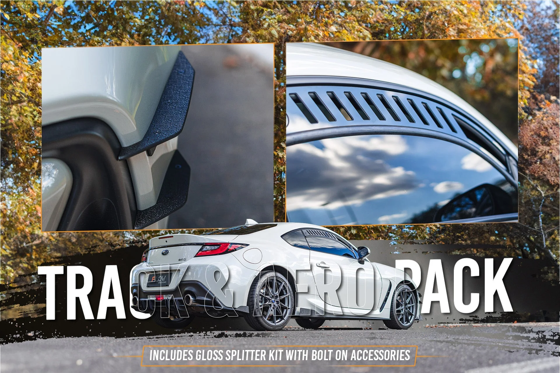 Flow Designs Subaru ZD8 BRZ 22+ & Toyota ZN8 GR86 22+ Full Lip Splitter Set [Gloss Black] - Image 15