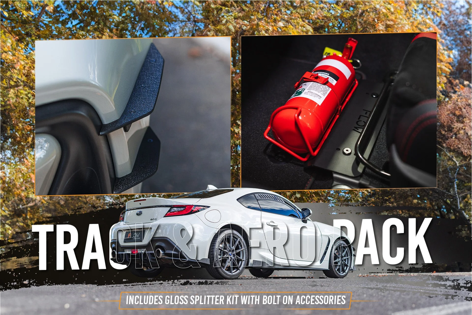 Flow Designs Subaru ZD8 BRZ 22+ & Toyota ZN8 GR86 22+ Full Lip Splitter Set [Gloss Black] - Image 16
