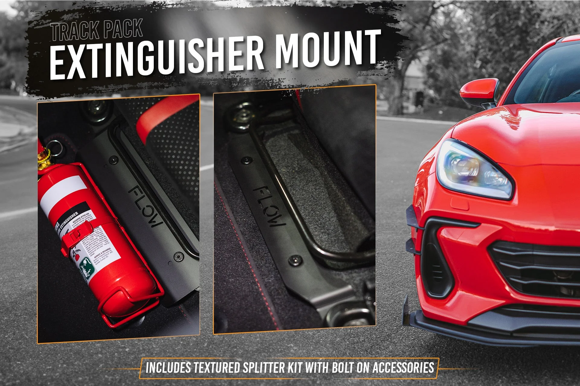 Flow Designs Subaru ZD8 BRZ 22+ & Toyota ZN8 GR86 22+ Full Lip Splitter Set [Textured Matte Black] - Image 12