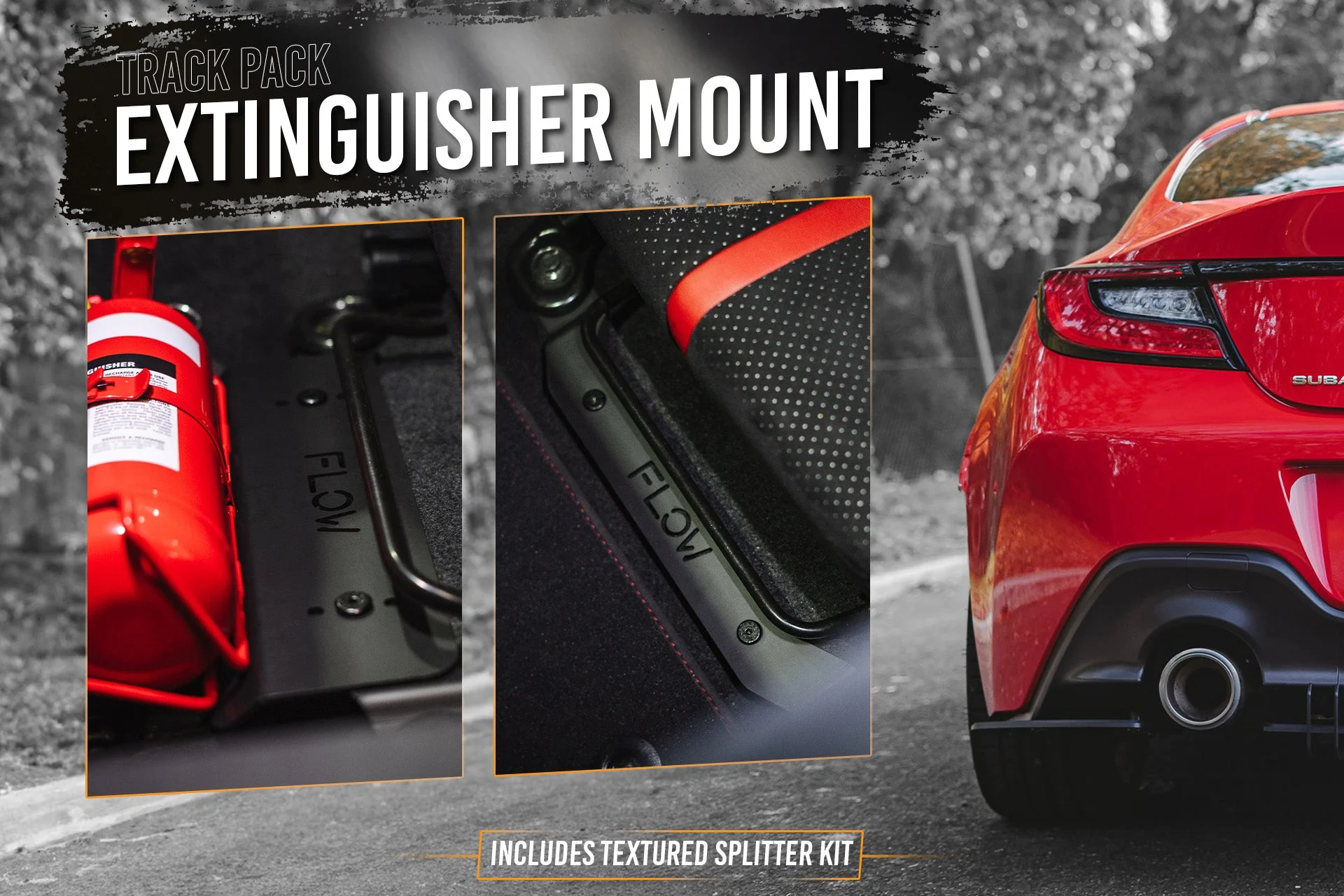 Flow Designs Subaru ZD8 BRZ 22+ & Toyota ZN8 GR86 22+ Full Lip Splitter Set [Textured Matte Black] - Image 5