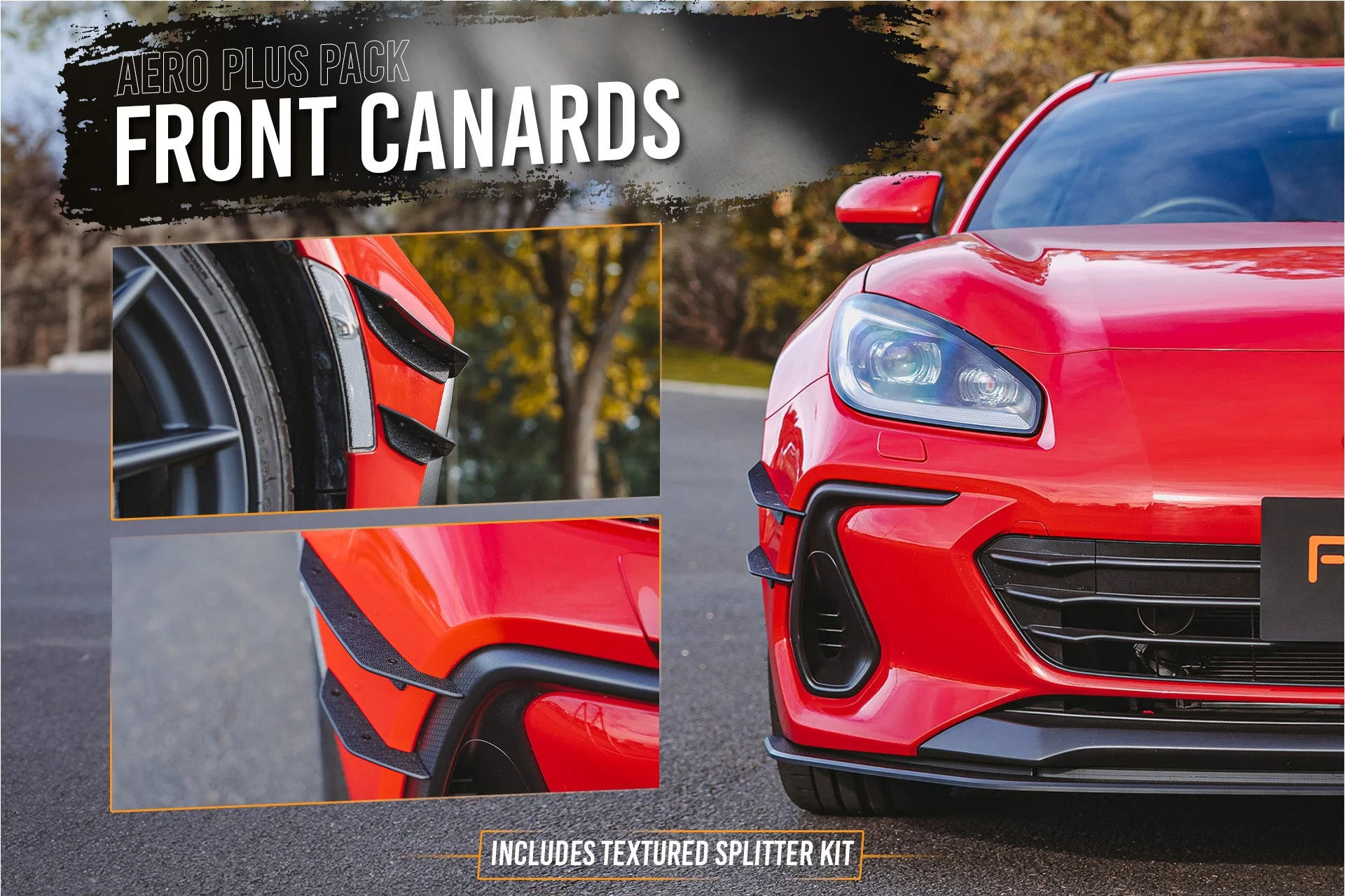 Flow Designs Subaru ZD8 BRZ 22+ & Toyota ZN8 GR86 22+ Full Lip Splitter Set [Textured Matte Black] - Image 7