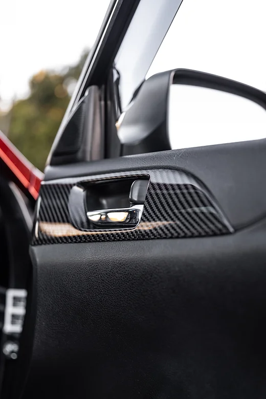 CARBON FIBRE INNER DOOR HANDLE BEZELS [SUBARU WRX G3 2008-2014] - Image 3