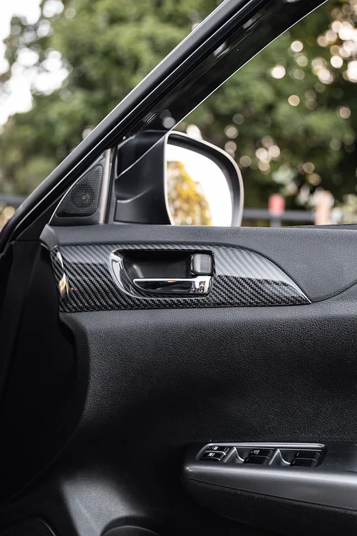 CARBON FIBRE INNER DOOR HANDLE BEZELS [SUBARU WRX G3 2008-2014] - Image 4