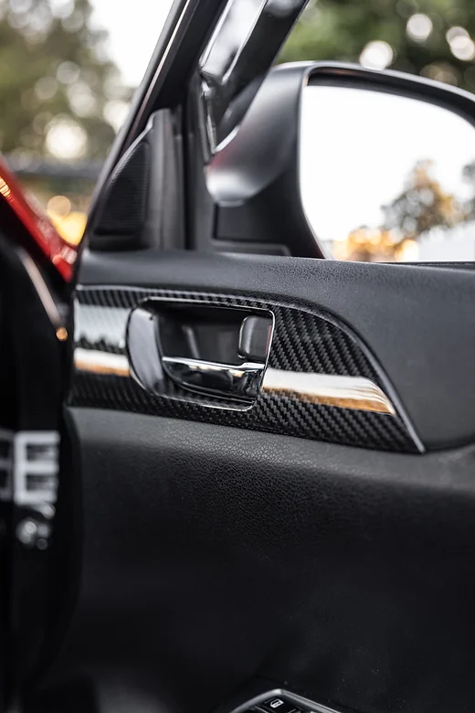 CARBON FIBRE INNER DOOR HANDLE BEZELS [SUBARU WRX G3 2008-2014] - Image 5