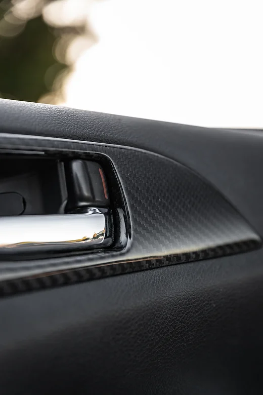 CARBON FIBRE INNER DOOR HANDLE BEZELS [SUBARU WRX G3 2008-2014] - Image 6