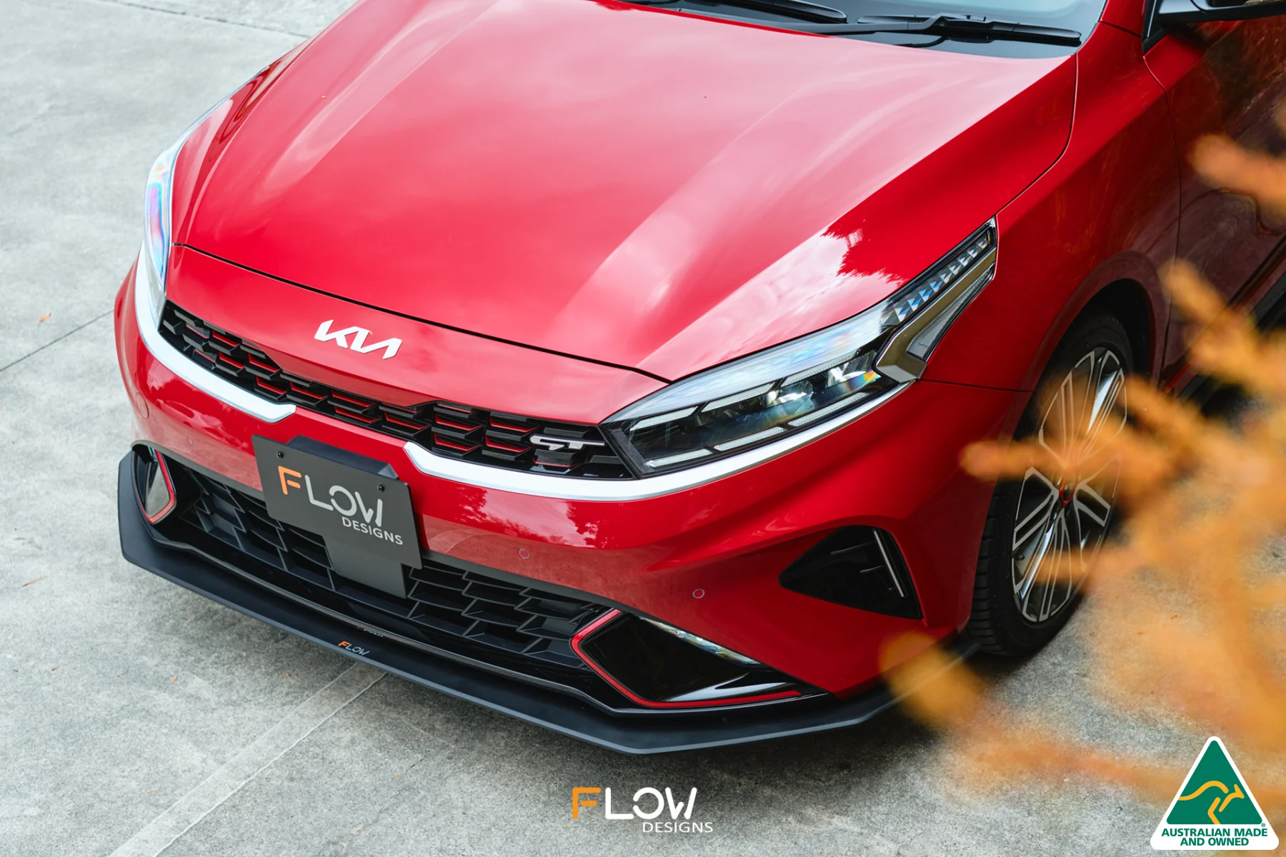 Flow Designs Cerato GT Facelift Front Lip Splitter & Mounting Brace - Image 2