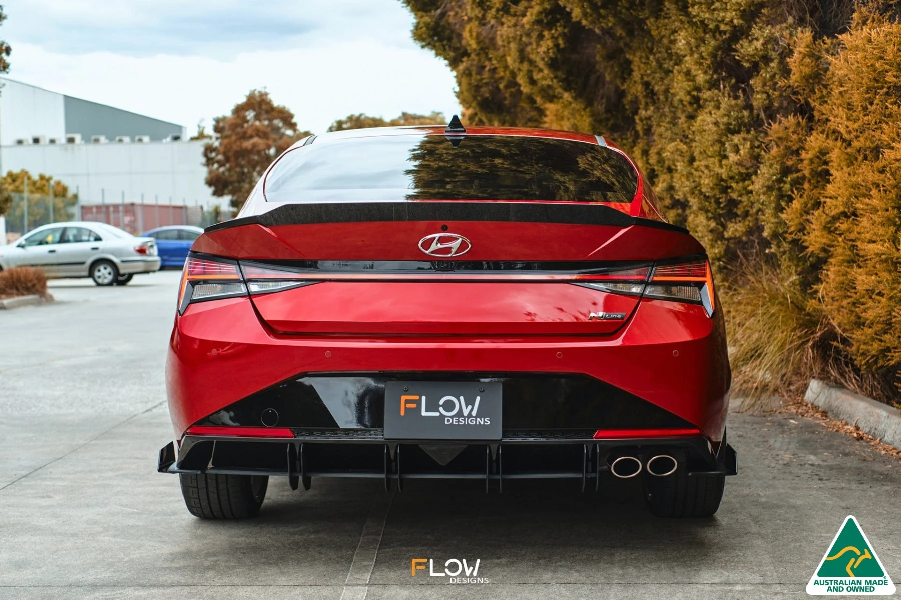Flow Designs CN7 i30 N Line Sedan (2020-2022) Flow-Lock Rear Diffuser [GLOSS BLACK] - Image 10