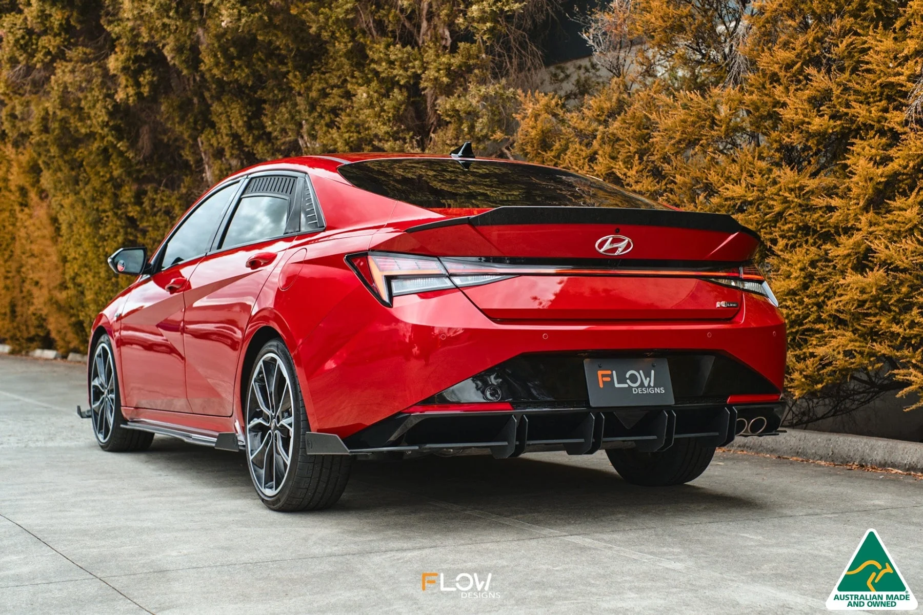 Flow Designs CN7 i30 N Line Sedan (2020-2022) Flow-Lock Rear Diffuser [GLOSS BLACK] - Image 16