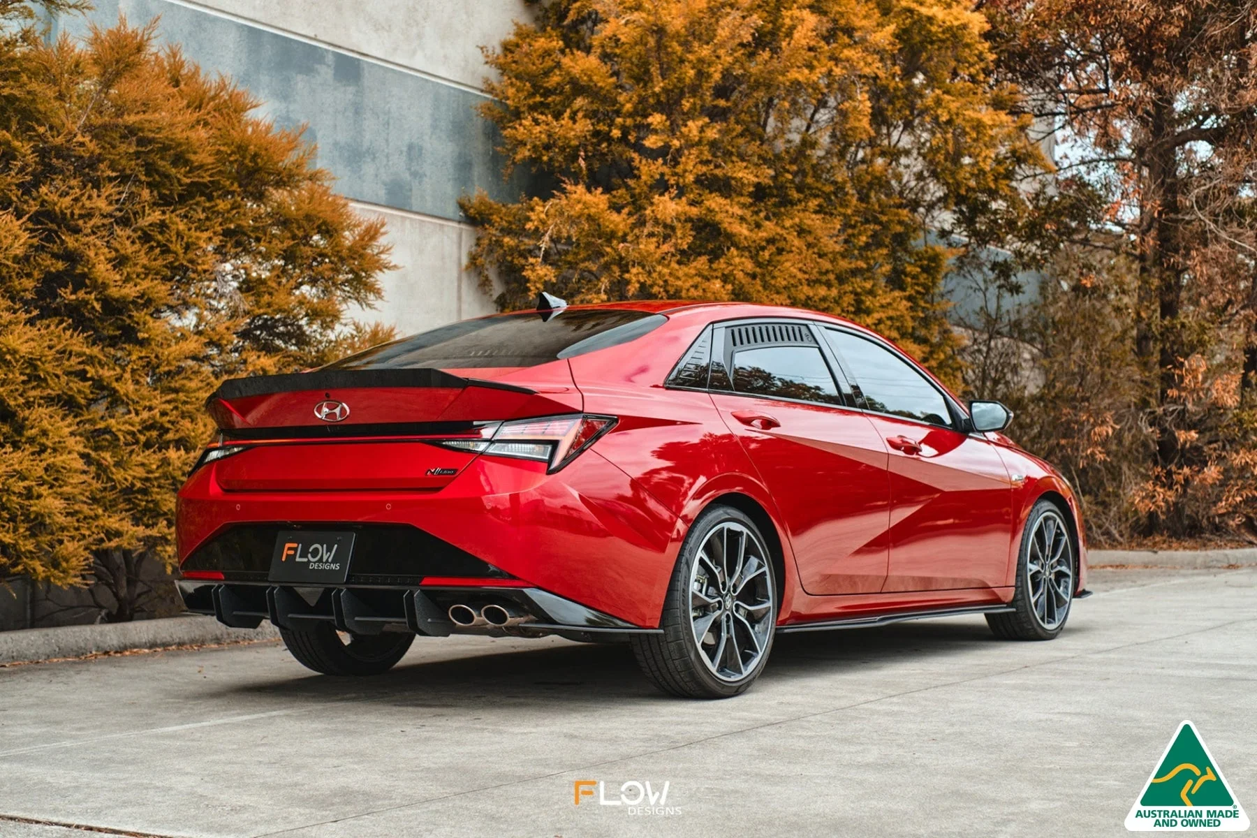 Flow Designs CN7 i30 N Line Sedan (2020-2022) Flow-Lock Rear Diffuser [GLOSS BLACK] - Image 18