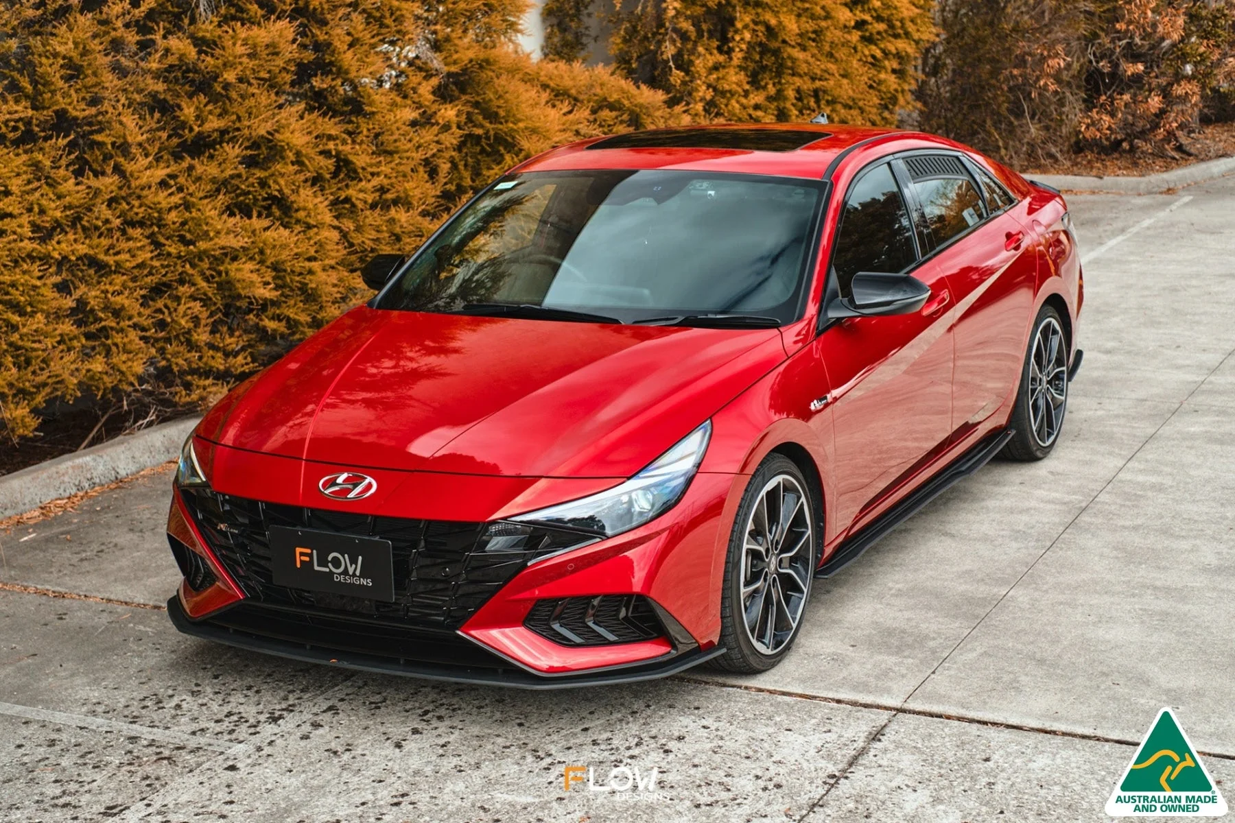 Flow Designs CN7 i30 N Line Sedan (2020-2022) Front Lip Splitter & Mounting Brace [GLOSS BLACK] - Image 11