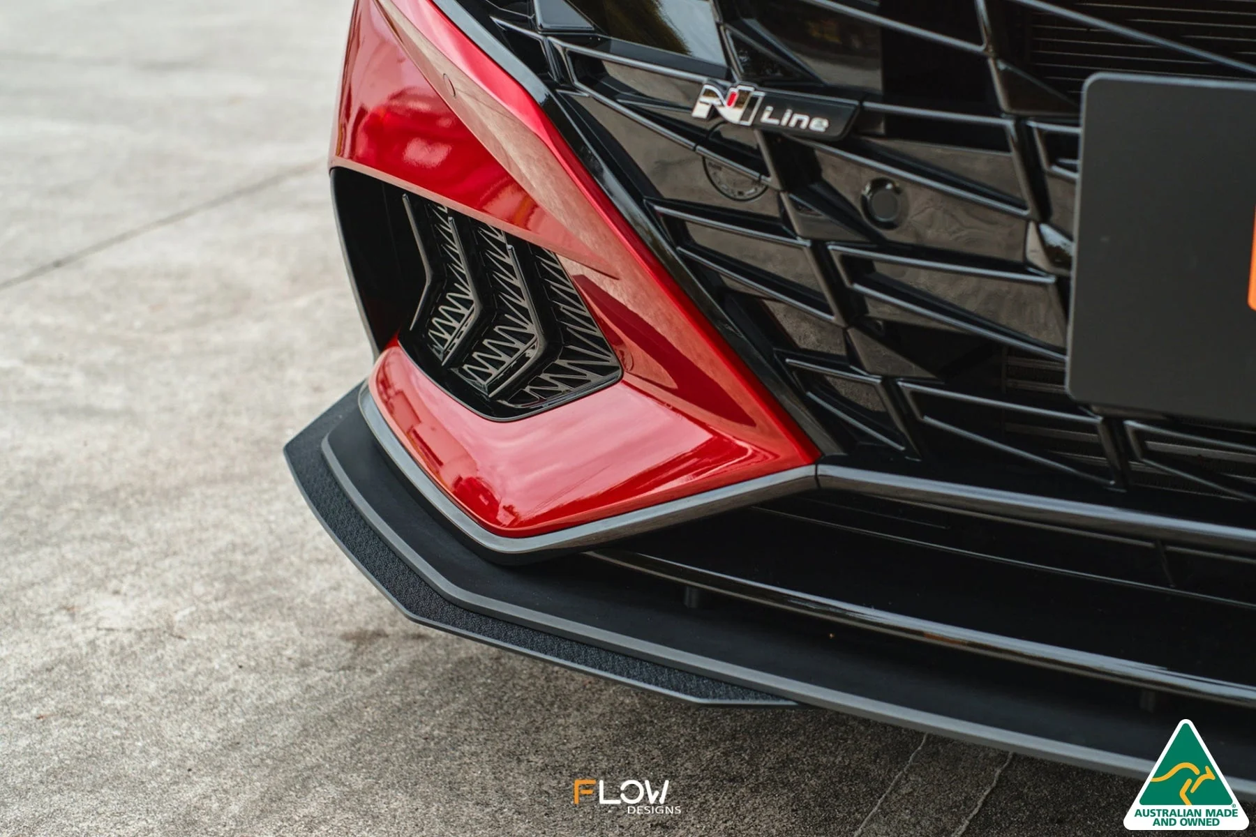 Flow Designs CN7 i30 N Line Sedan (2020-2022) Front Lip Splitter Extensions - Pair - Image 2