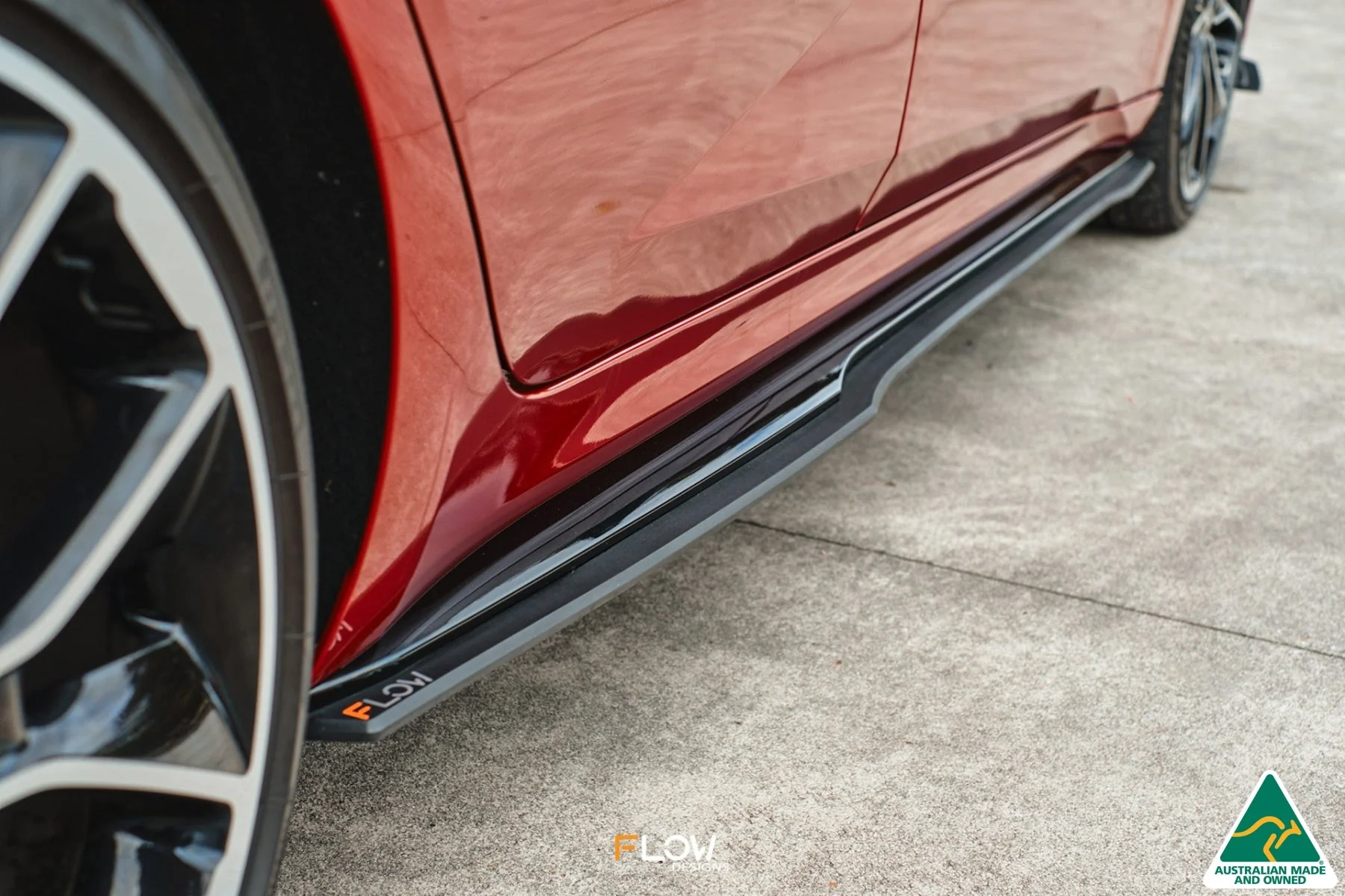 Flow Designs CN7 i30 N Line Sedan (2020) Side Skirt Splitters [GLOSS BLACK] - Pair - Image 2