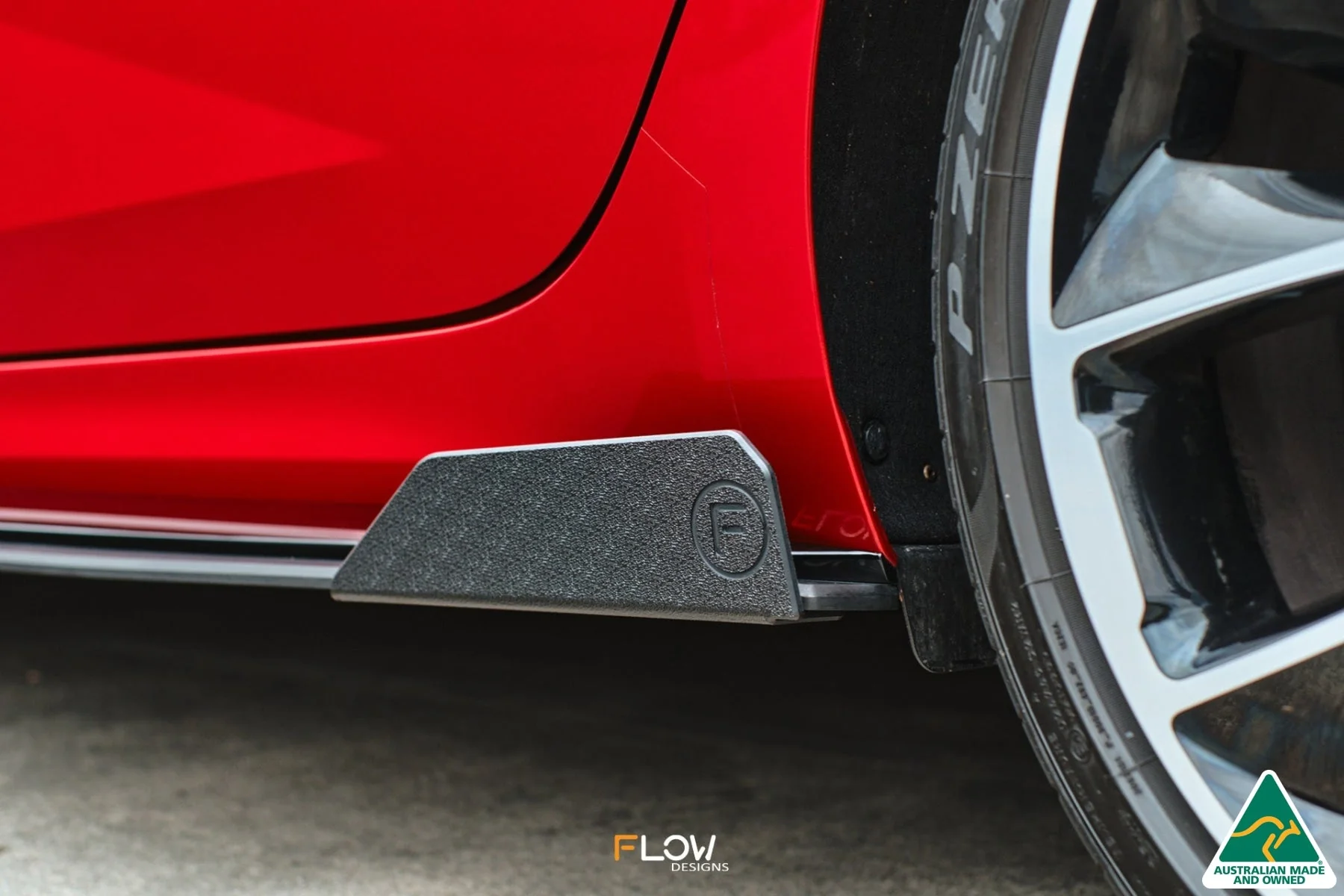 Flow Designs CN7 i30 N Line Sedan (2020) Side Skirt Splitters [GLOSS BLACK] - Pair - Image 6