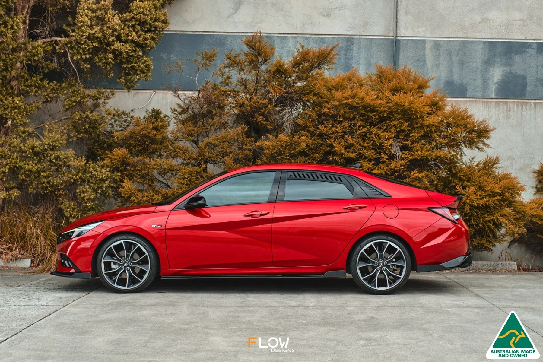 Flow Designs CN7 i30 N Line Sedan (2020) Side Skirt Splitters [GLOSS BLACK] - Pair - Image 8