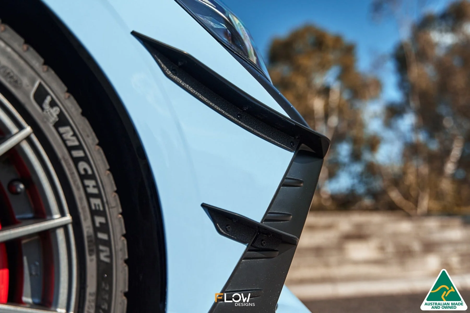 Flow Designs CN7 i30N Sedan (2021-2023) Front Bumper Canards - Image 14