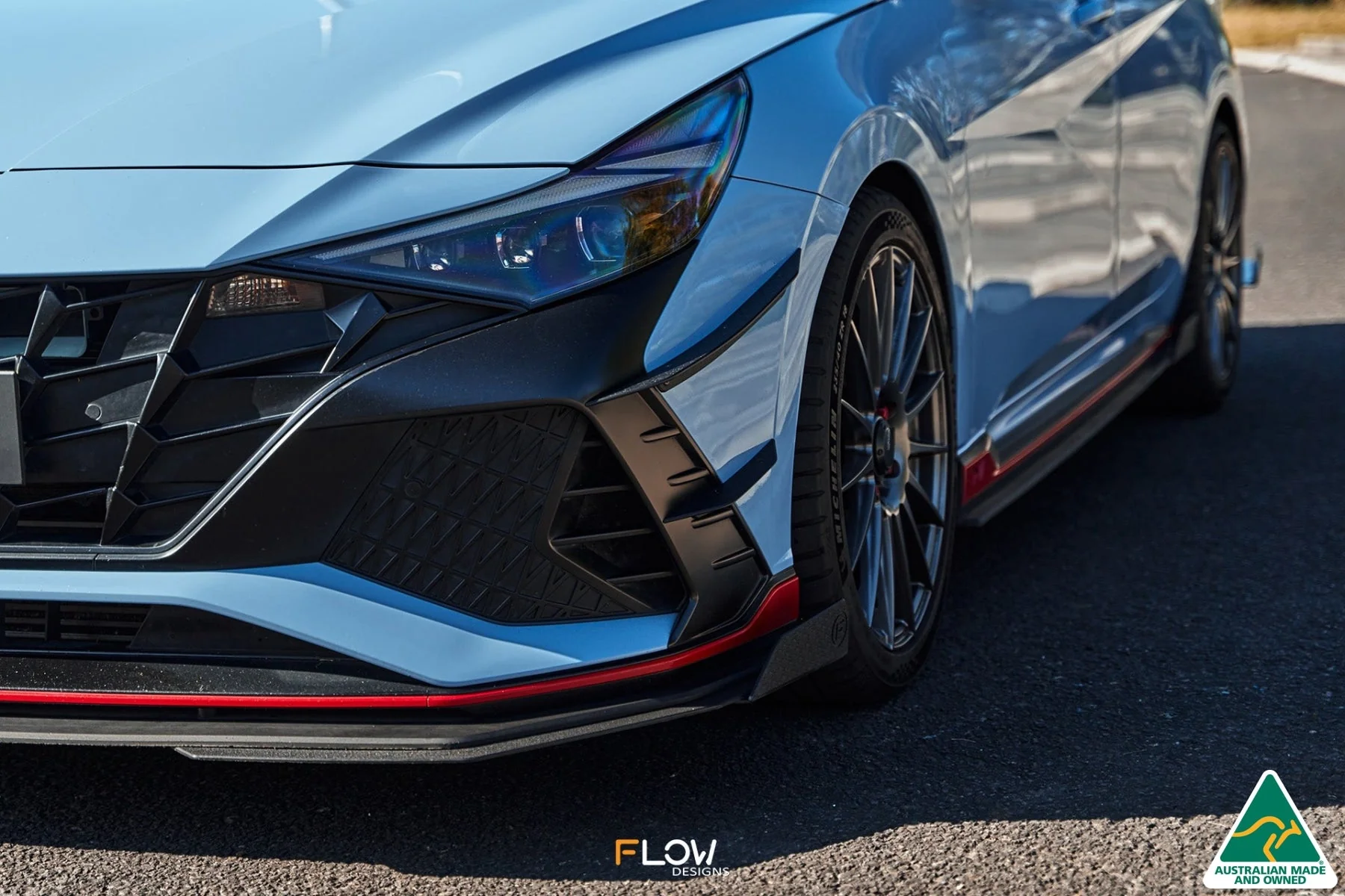 Flow Designs CN7 i30N Sedan (2021-2023) Front Bumper Canards - Image 6