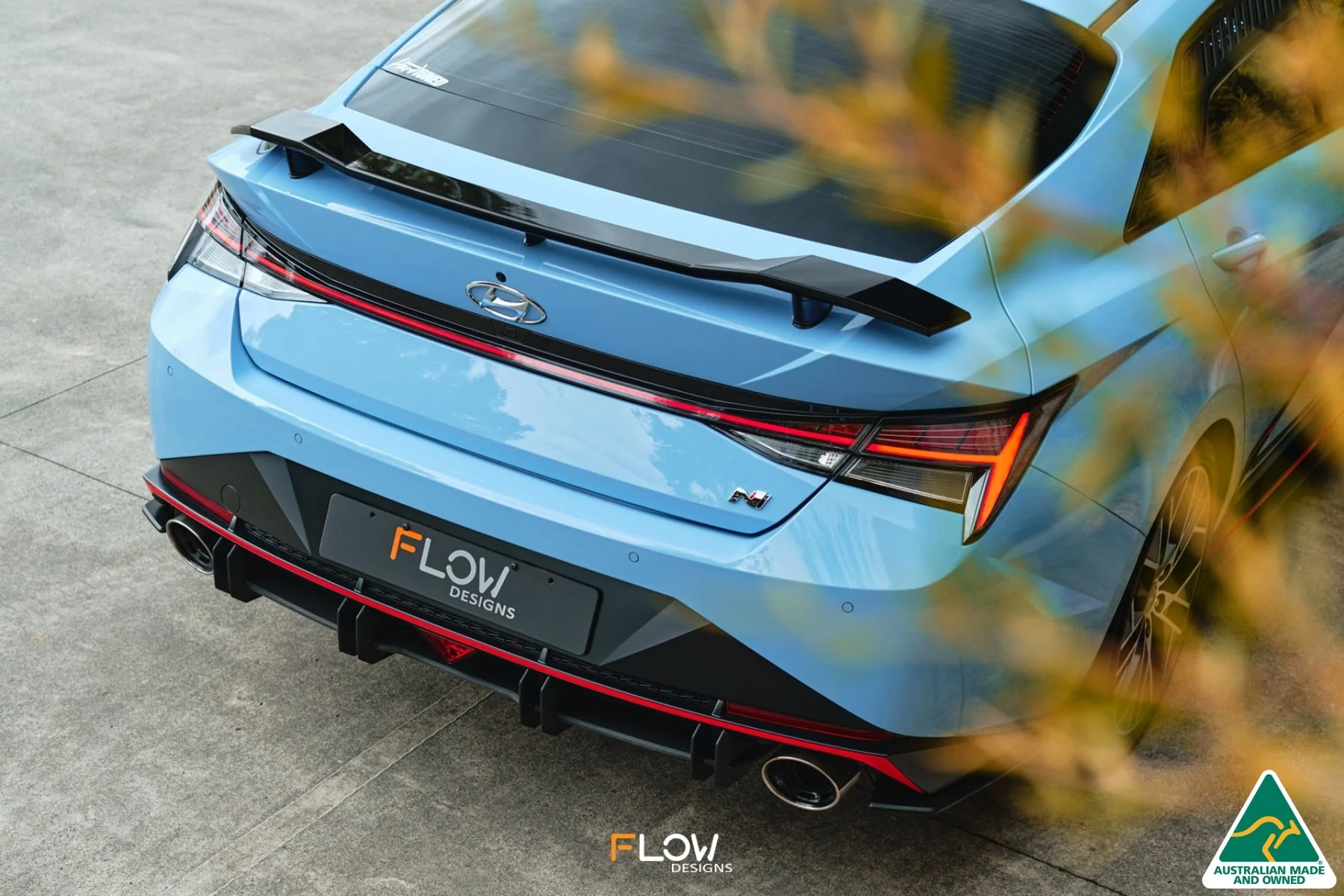 Flow Designs CN7 i30N Sedan (2021) Flow-Lock Rear Diffuser GLOSS BLACK - Image 10
