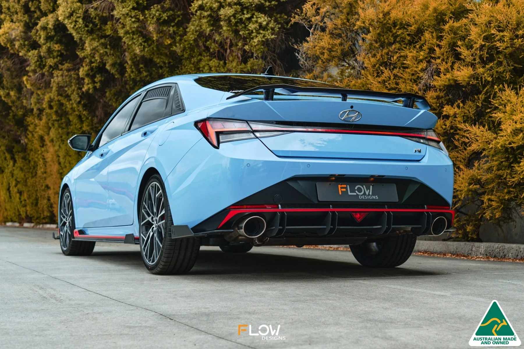 Flow Designs CN7 i30N Sedan (2021) Flow-Lock Rear Diffuser GLOSS BLACK - Image 11