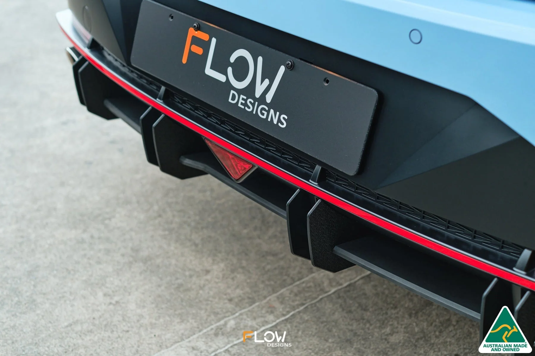 Flow Designs CN7 i30N Sedan (2021) Flow-Lock Rear Diffuser GLOSS BLACK - Image 7