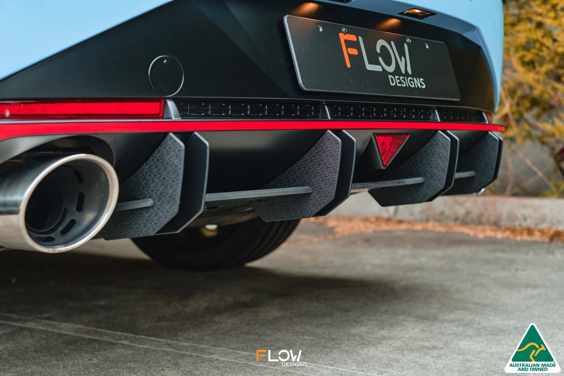 Flow Designs CN7 i30N Sedan (2021) Flow-Lock Rear Diffuser [GLOSS BLACK] - Image 2