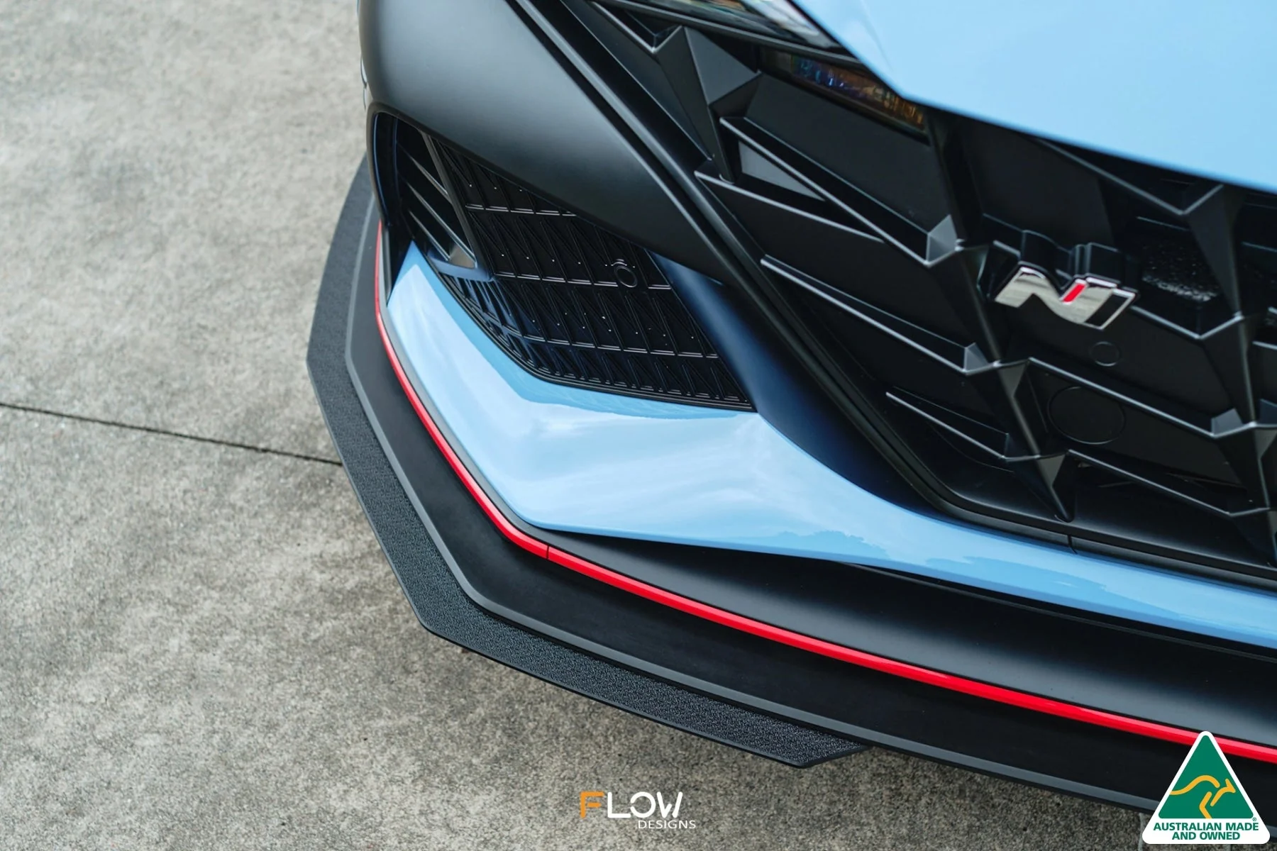 Flow Designs CN7 i30N Sedan (2021-2023) Front Lip Splitter Extensions - Pair - Image 2