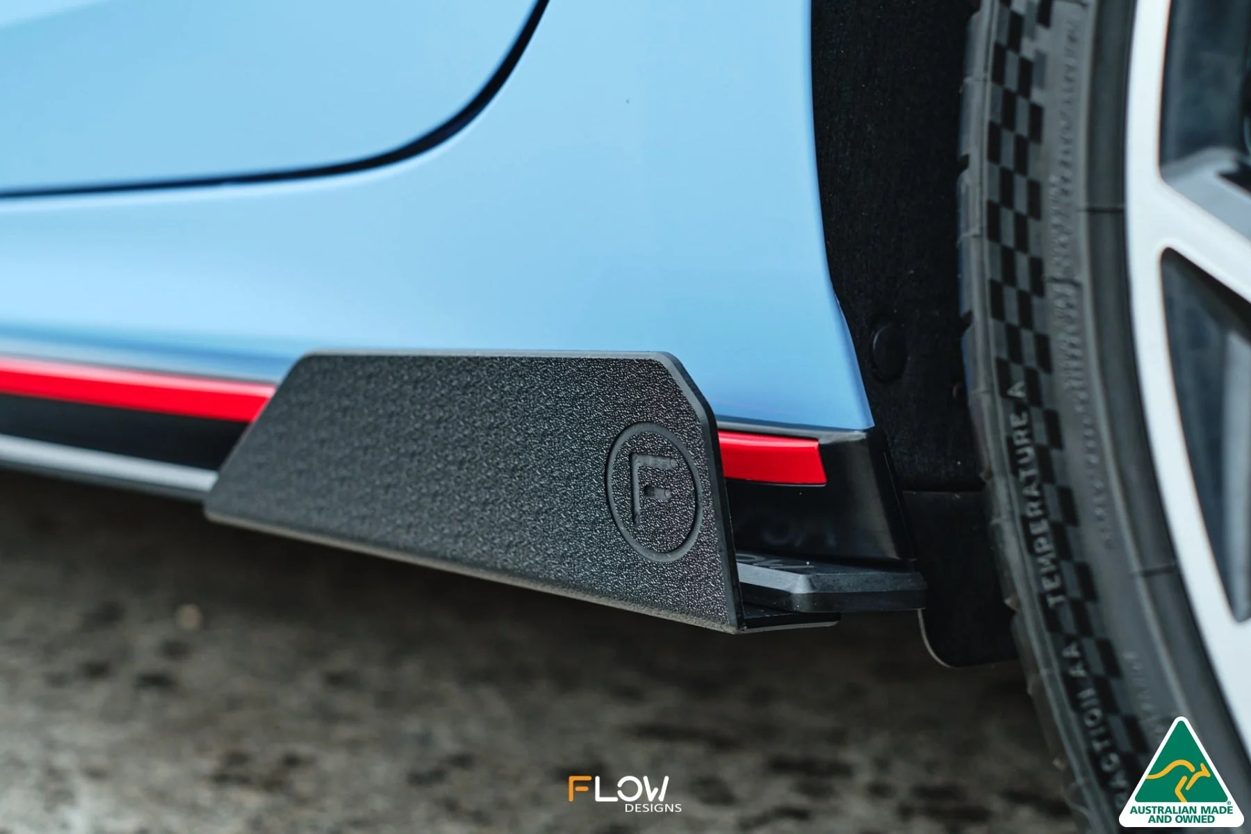 Flow Designs CN7 i30N Sedan (2021-2023) Side Skirt Splitters [GLOSS BLACK] - Pair - Image 6