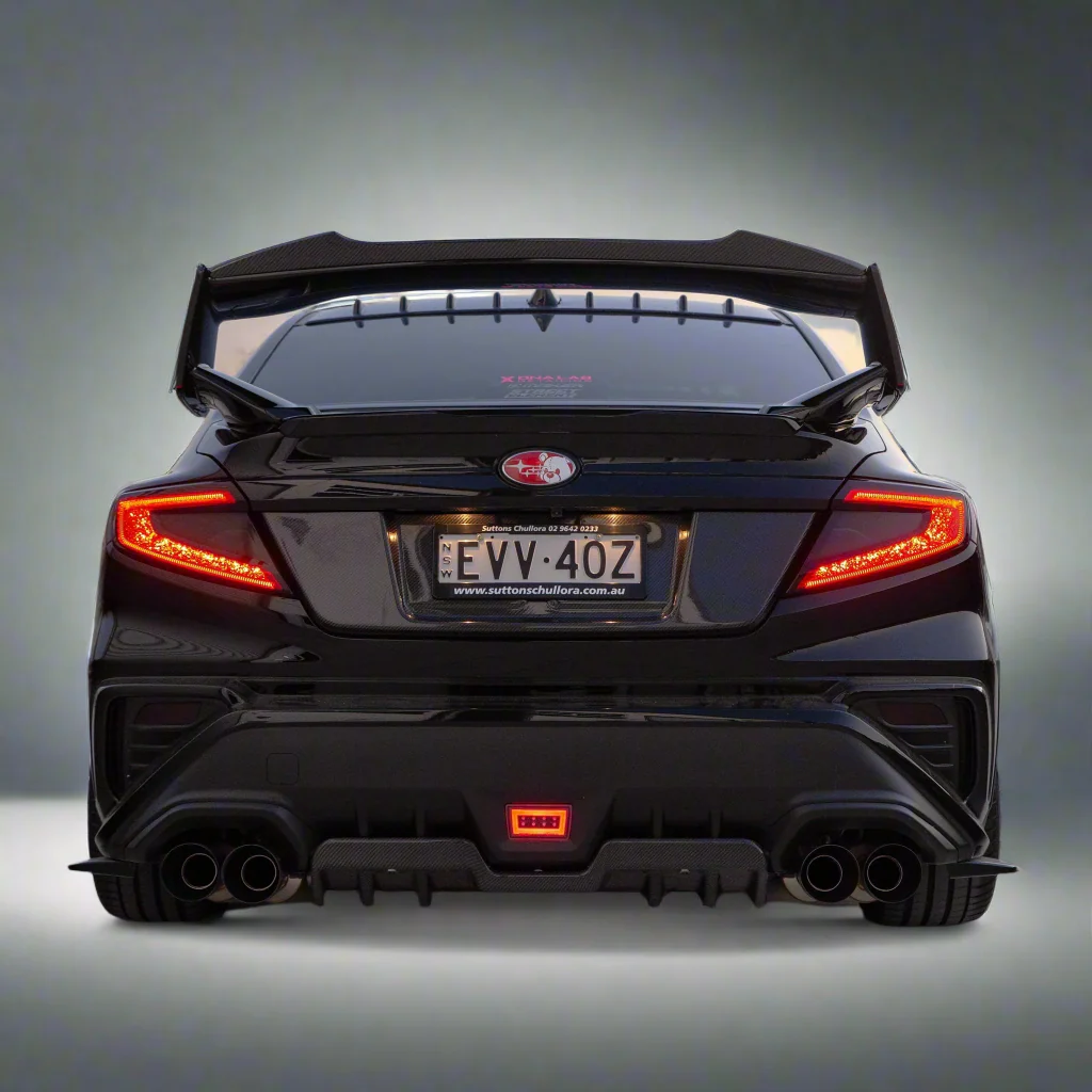 DMAKER RWN-Spec STI Wing Spoiler Add-On For 2022+ Subaru WRX VB [Crystal Black] - Image 4