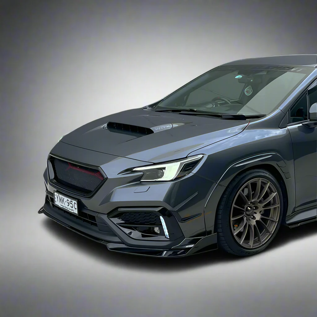 DMAKER STI-Spec V2 Front Lip/Under Spoiler (3-Piece) For 2022+ Subaru WRX VB [Crystal Black] - Image 3