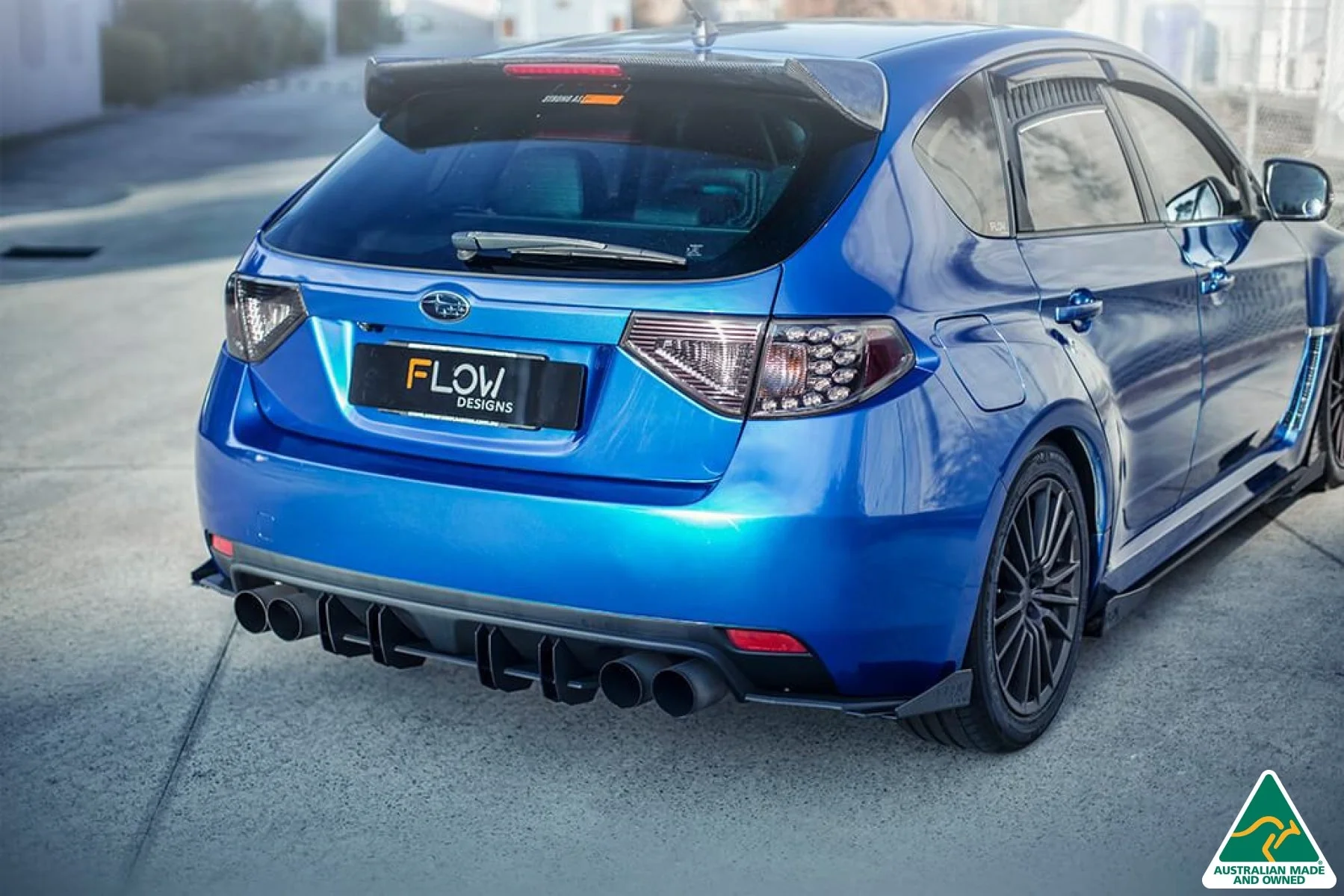 Flow Designs Flow-Lock Rear Diffuser for Subaru Impreza WRX & STI G3 Hatch FL - Image 4
