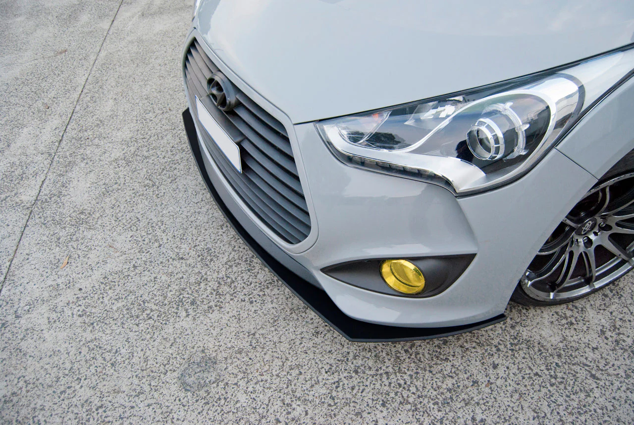 Flow Designs Veloster SR Turbo Front Lip Splitter [GLOSS BLACK] - Image 4