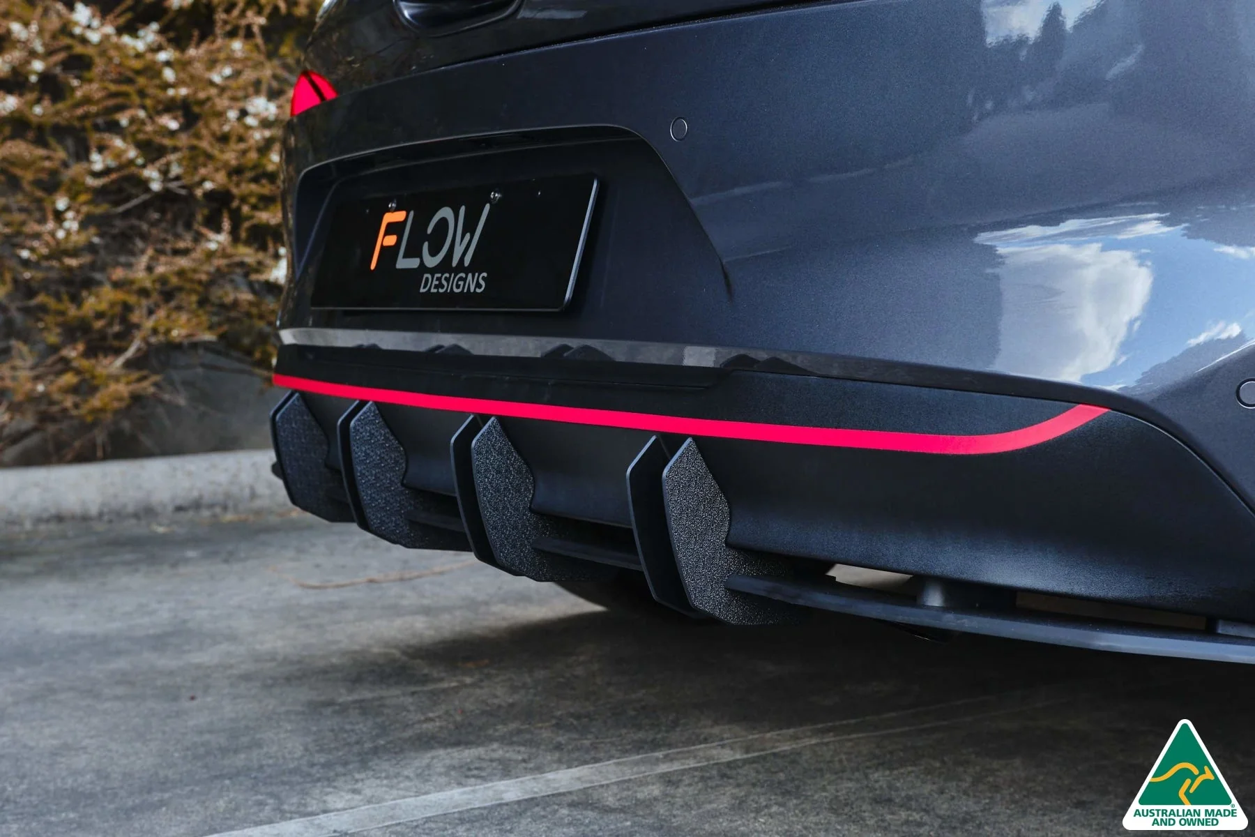 Flow Designs i30 Hatch PD1, PD2 (2018-2020) Flow-Lock Rear Diffuser [GLOSS BLACK] - Image 2