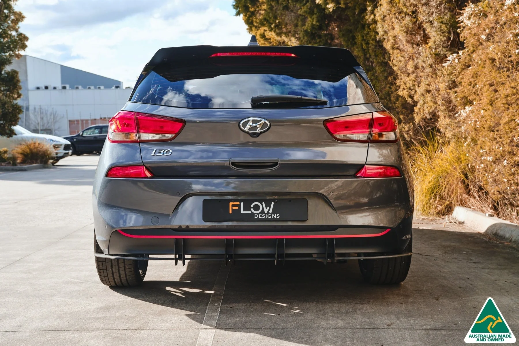 Flow Designs i30 Hatch PD1, PD2 (2018-2020) Flow-Lock Rear Diffuser [GLOSS BLACK] - Image 8
