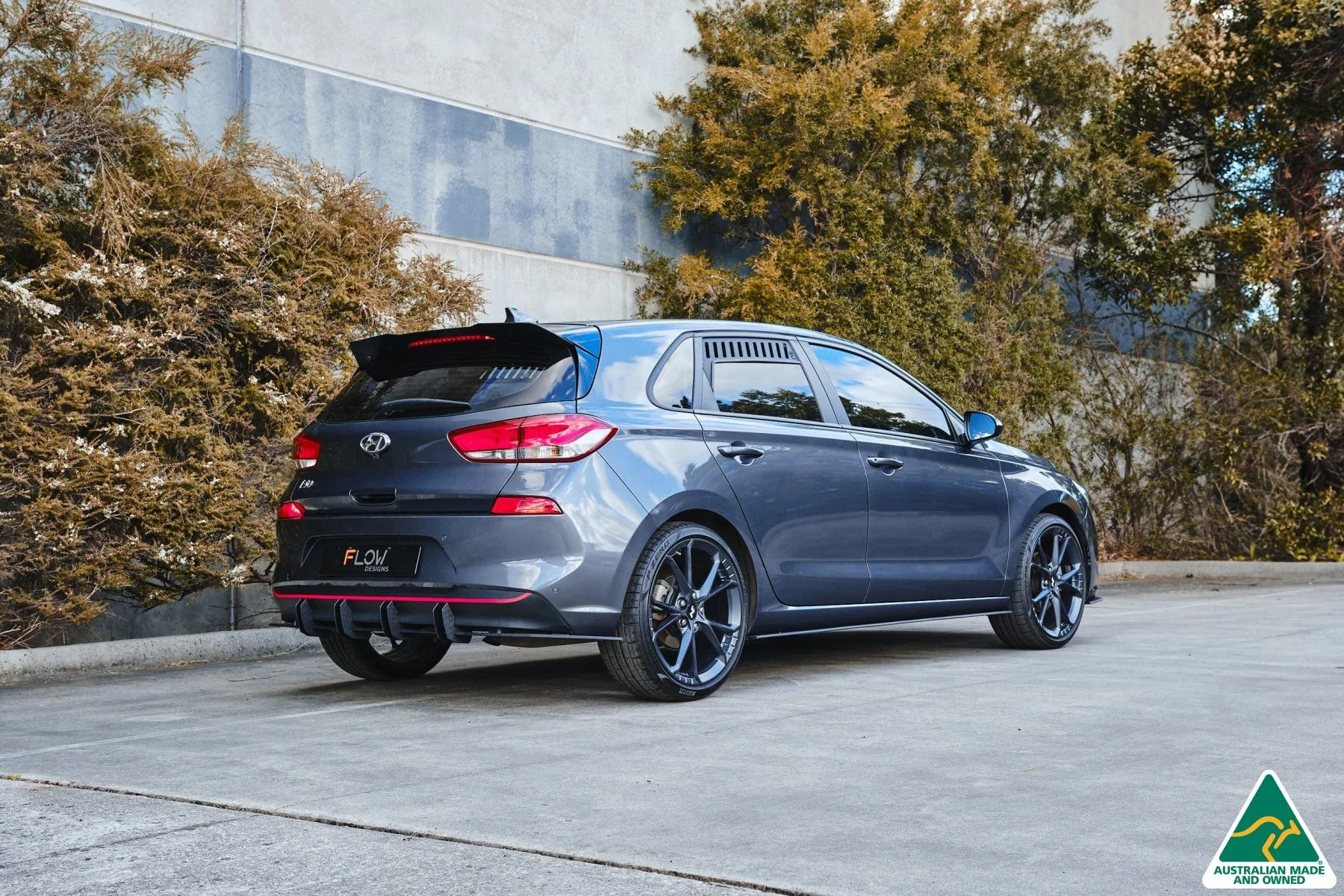 Flow Designs i30 Hatch PD1, PD2 (2018-2020) Flow-Lock Rear Diffuser [GLOSS BLACK] - Image 9