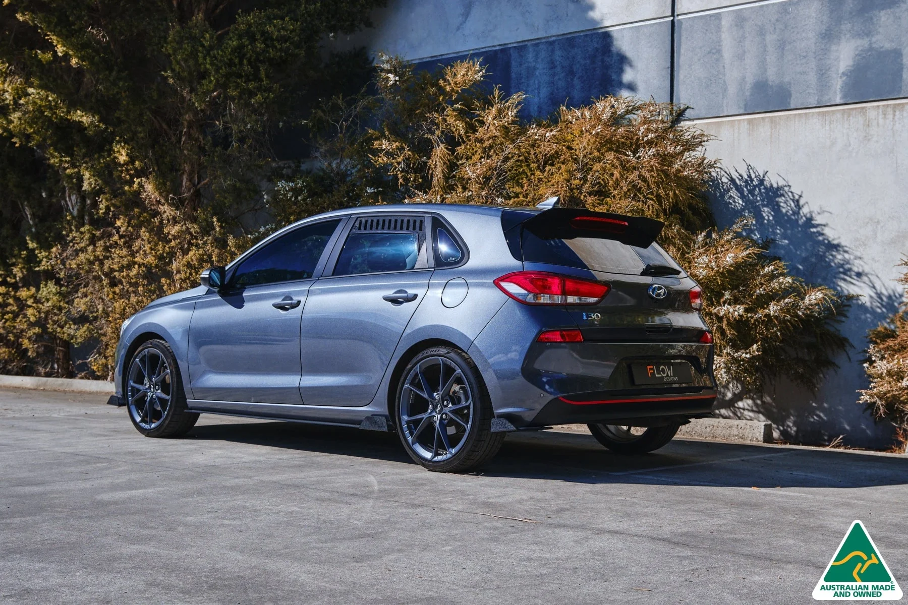 Flow Designs i30 Hatch PD1, PD2 (2018-2020) Rear Spats [GLOSS BLACK] - Pair - Image 6