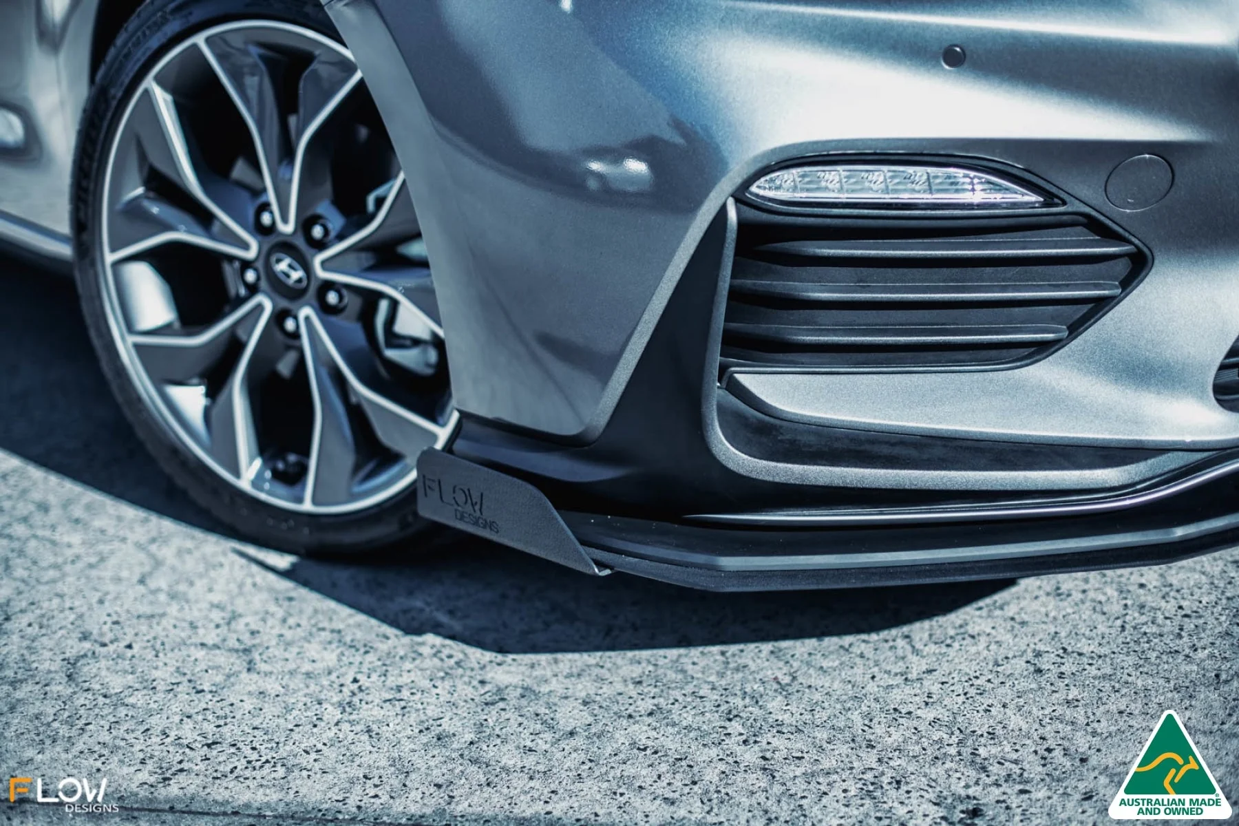 Flow Designs i30 N Line Hatch PD (2018+) Front Lip Splitter [GLOSS BLACK] - Image 13