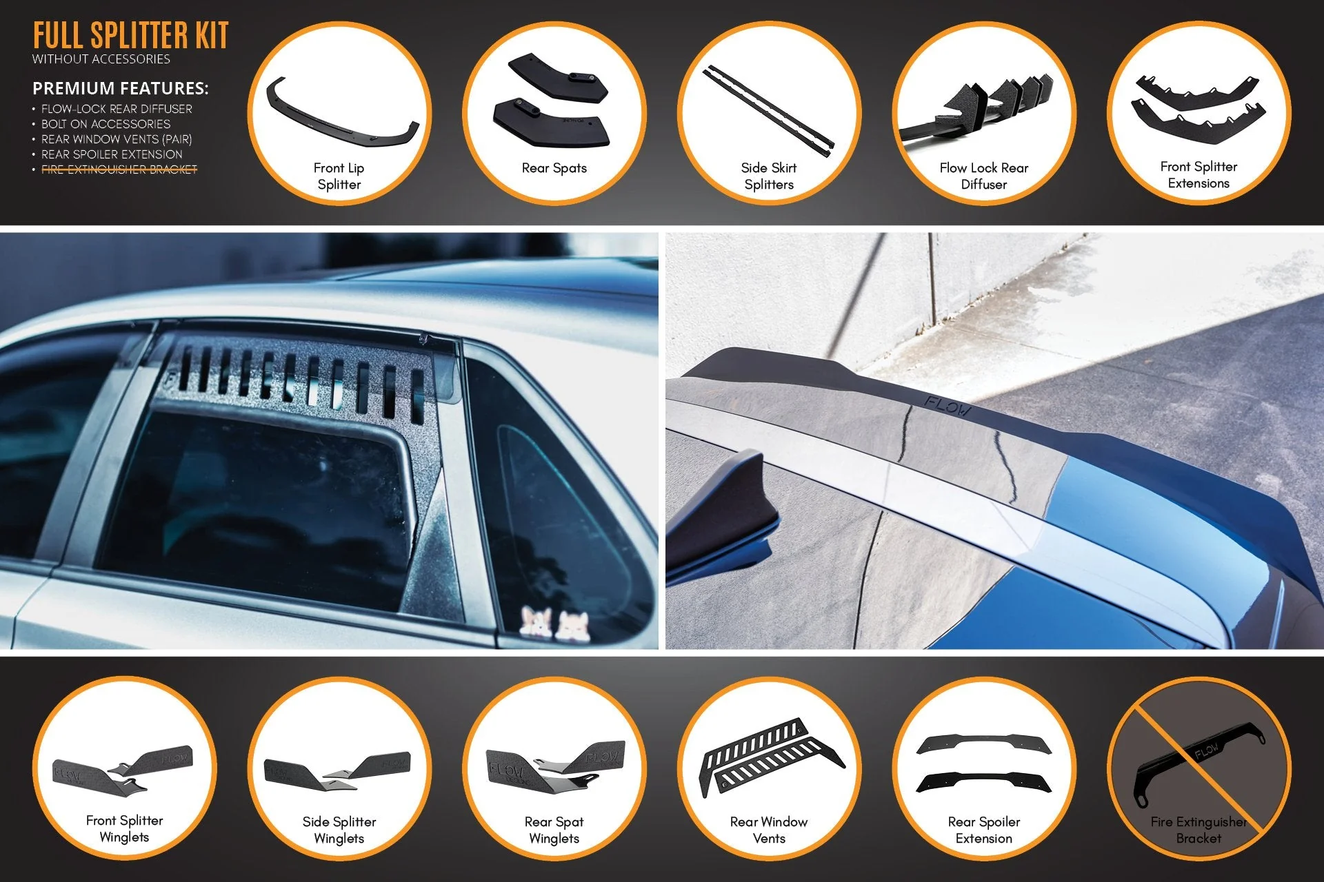 Flow Designs Hyundai i30 N Line Hatch PD (2018+) Full Splitter Lip Set - Image 14