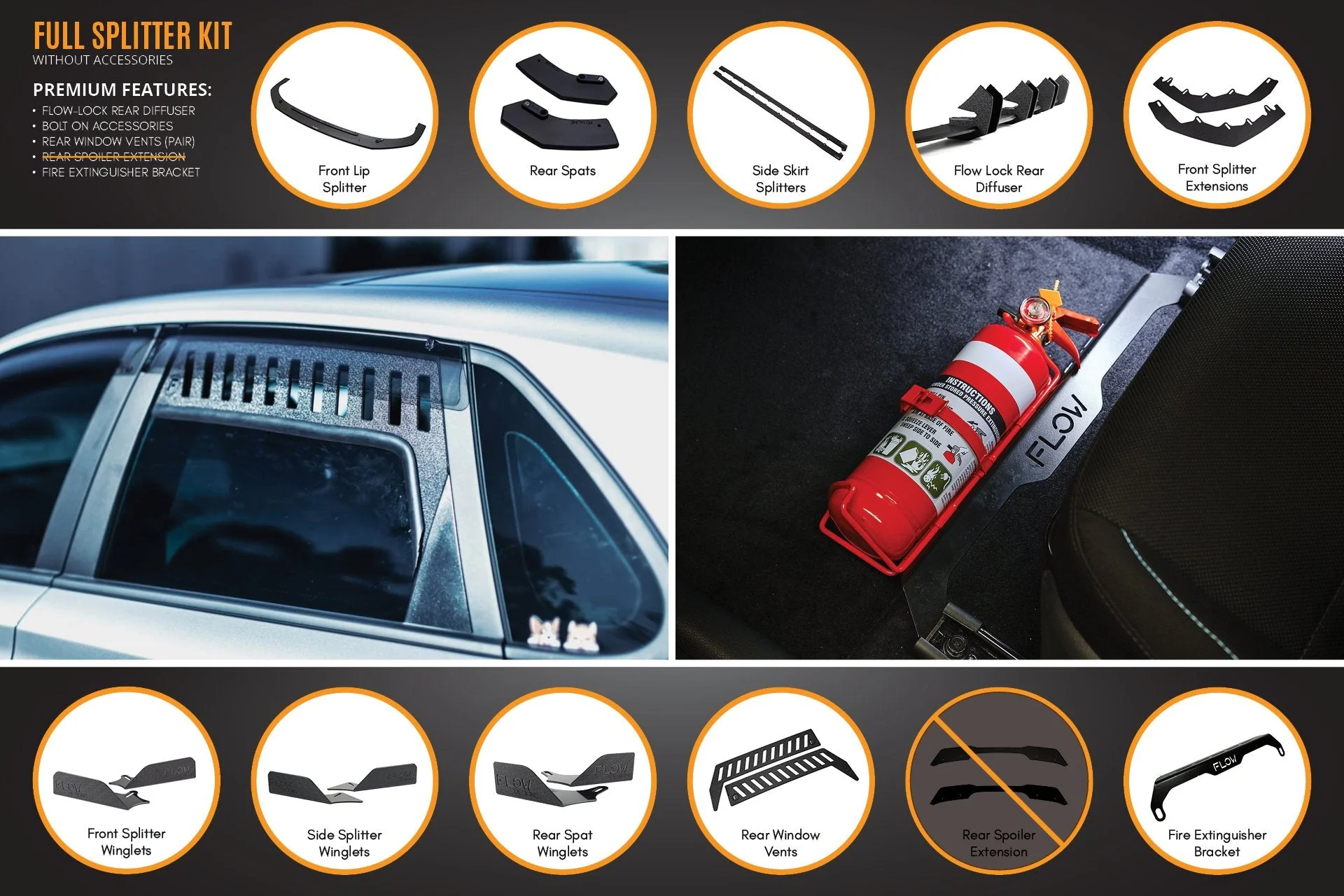 Flow Designs Hyundai i30 N Line Hatch PD (2018+) Full Splitter Lip Set - Image 15