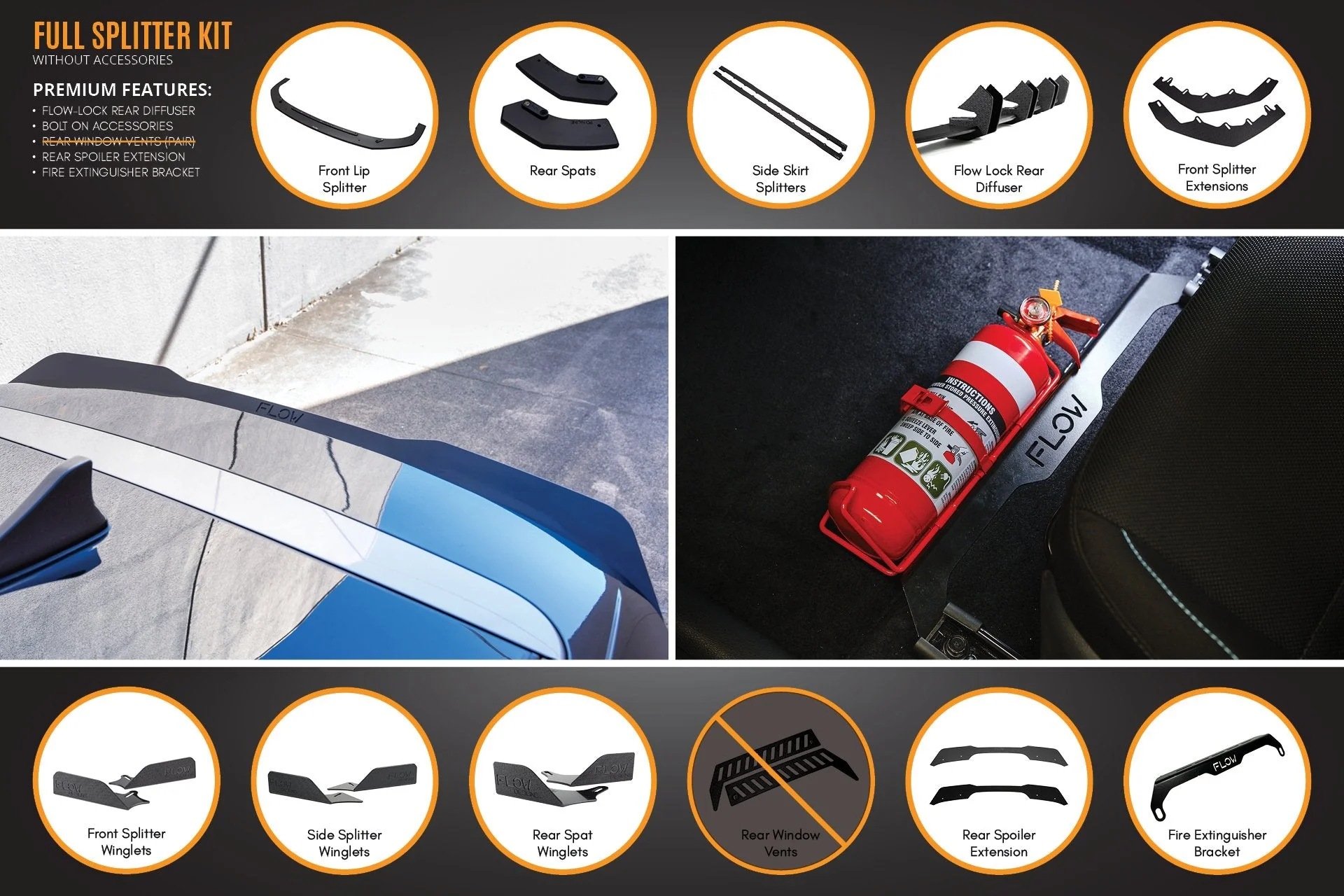 Flow Designs Hyundai i30 N Line Hatch PD (2018+) Full Splitter Lip Set - Image 16