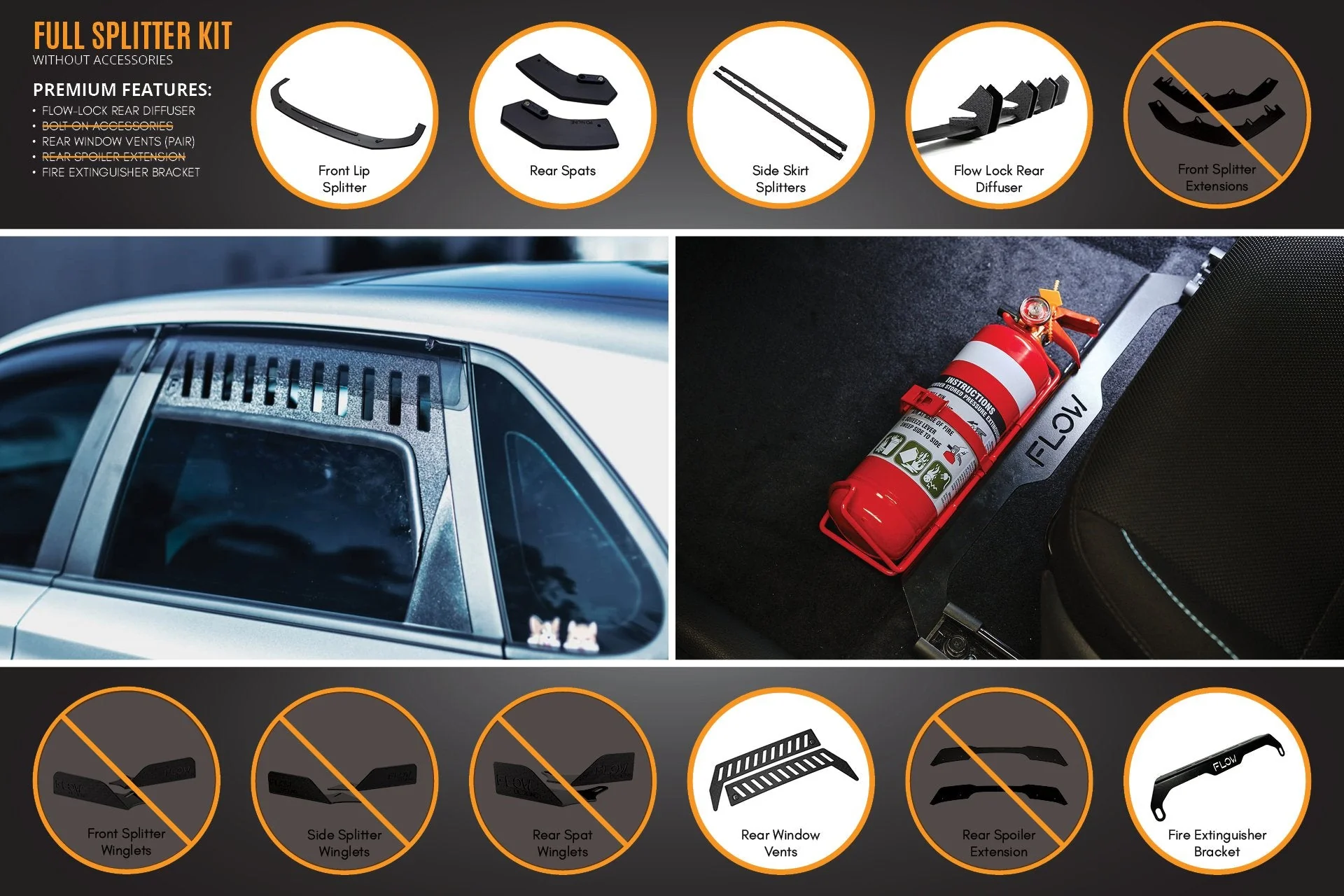 Flow Designs Hyundai i30 N Line Hatch PD (2018+) Full Splitter Lip Set - Image 7