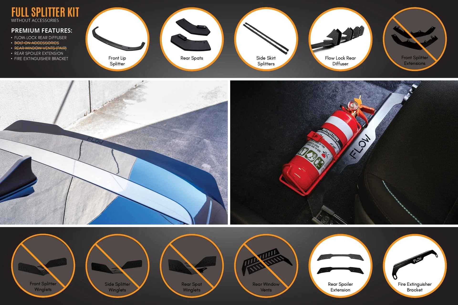 Flow Designs Hyundai i30 N Line Hatch PD (2018+) Full Splitter Lip Set - Image 8