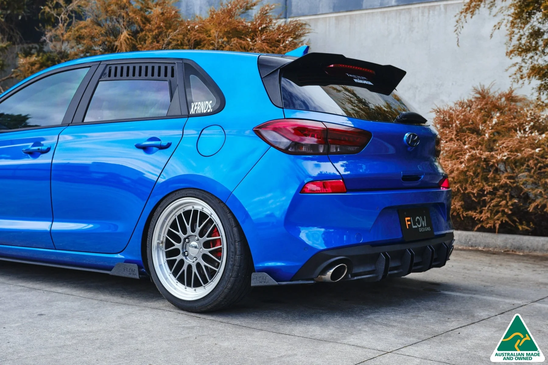 Flow Designs i30 SR Hatch (2017-2018) Flow-Lock Rear Diffuser [GLOSS BLACK] - Image 4